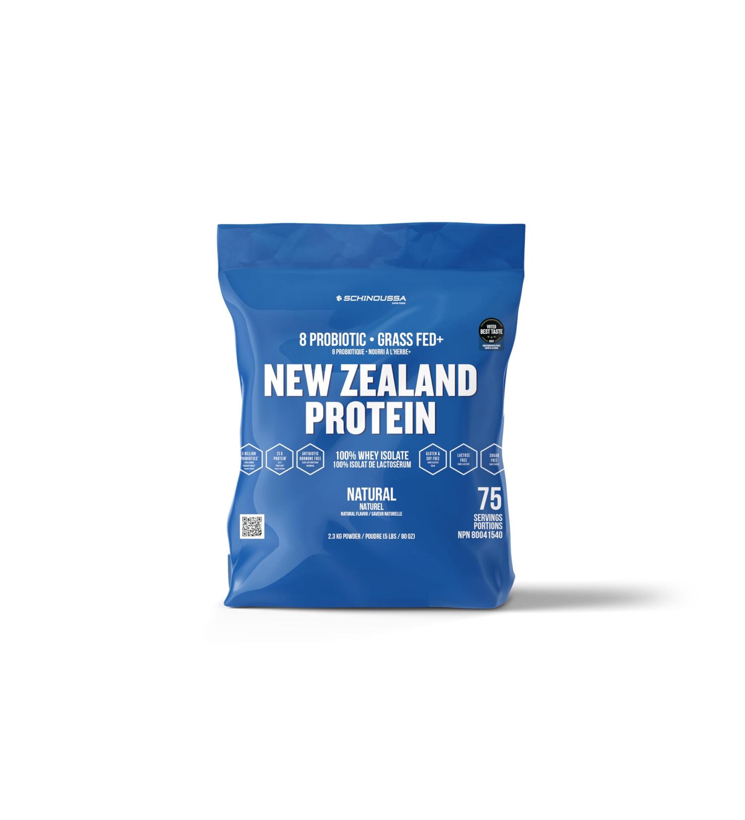Schinoussa Super Foods New Zealand Whey Protein Isolate | High Protein | Low Sugar | Low Carb | Low Calories (Natural 2.3kg (Pack of 1)) NATURAL 2.3 kg (Pack of 1) - Buy Online on GoSupps.com