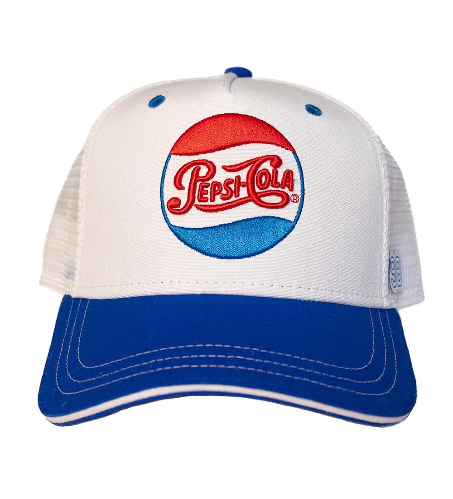 Pepsi-Cola Embroidered Trucker Cap- 100% Recycled Polyester Blue - Buy Online on GoSupps.com