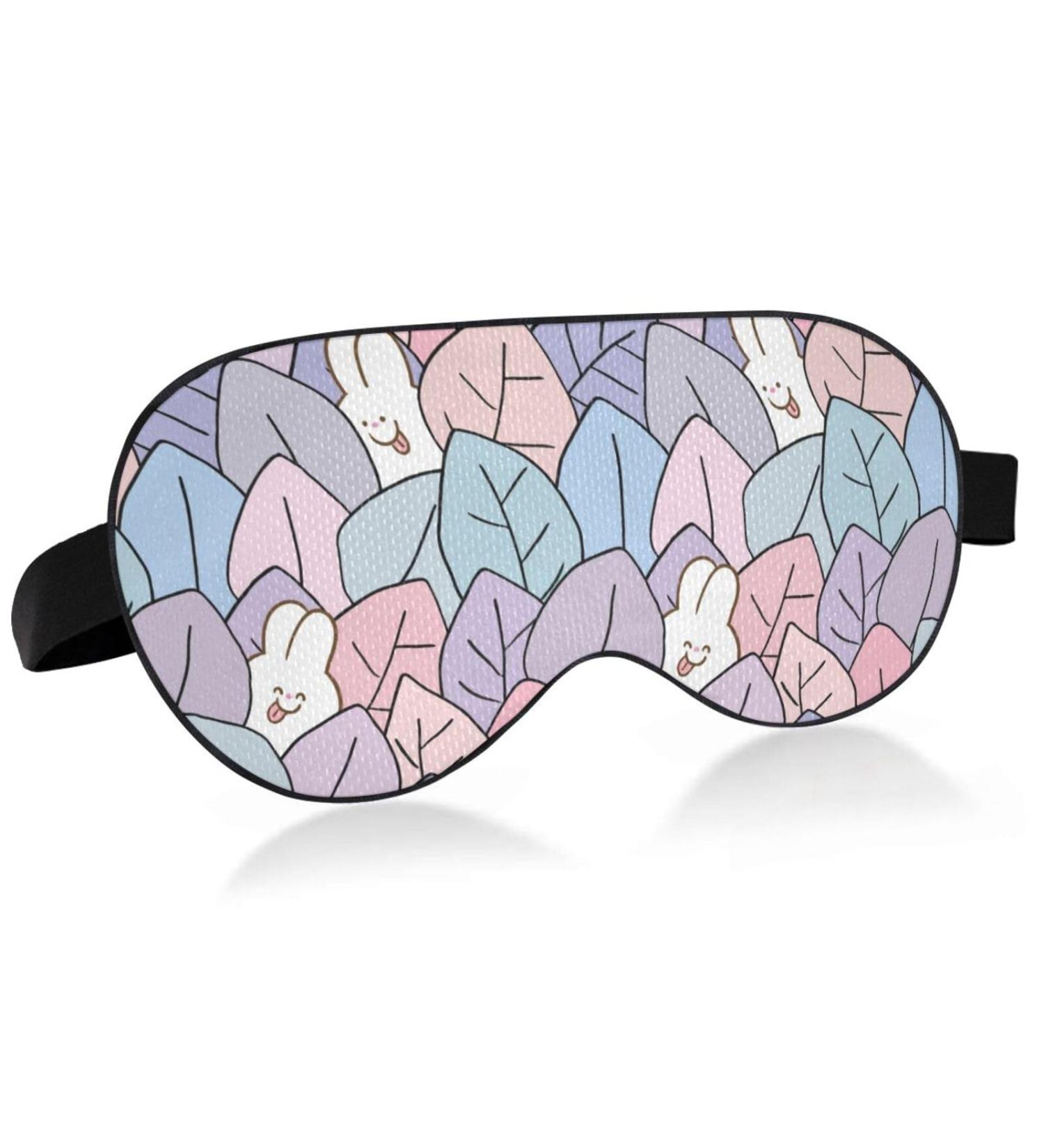 Haskirky Light Blocking Eye Mask for Deep Sleep - Breathable & Adjustable | Men & Women | Travel, Yoga, Meditation | Rabbit & Leaf Design - Buy Online on GoSupps.com