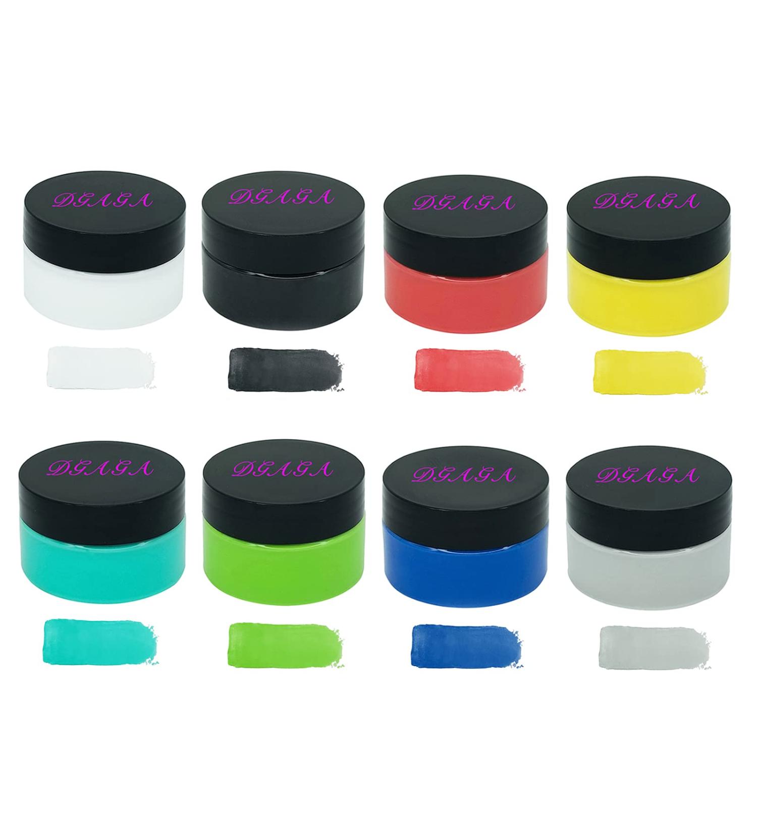 GAGA Stencil Chalk Paste Paint Kit - 8 Bottles Screen Printing Ink Set for DIY Home Decor & Crafts - 8 Colors - Buy Online on GoSupps.com