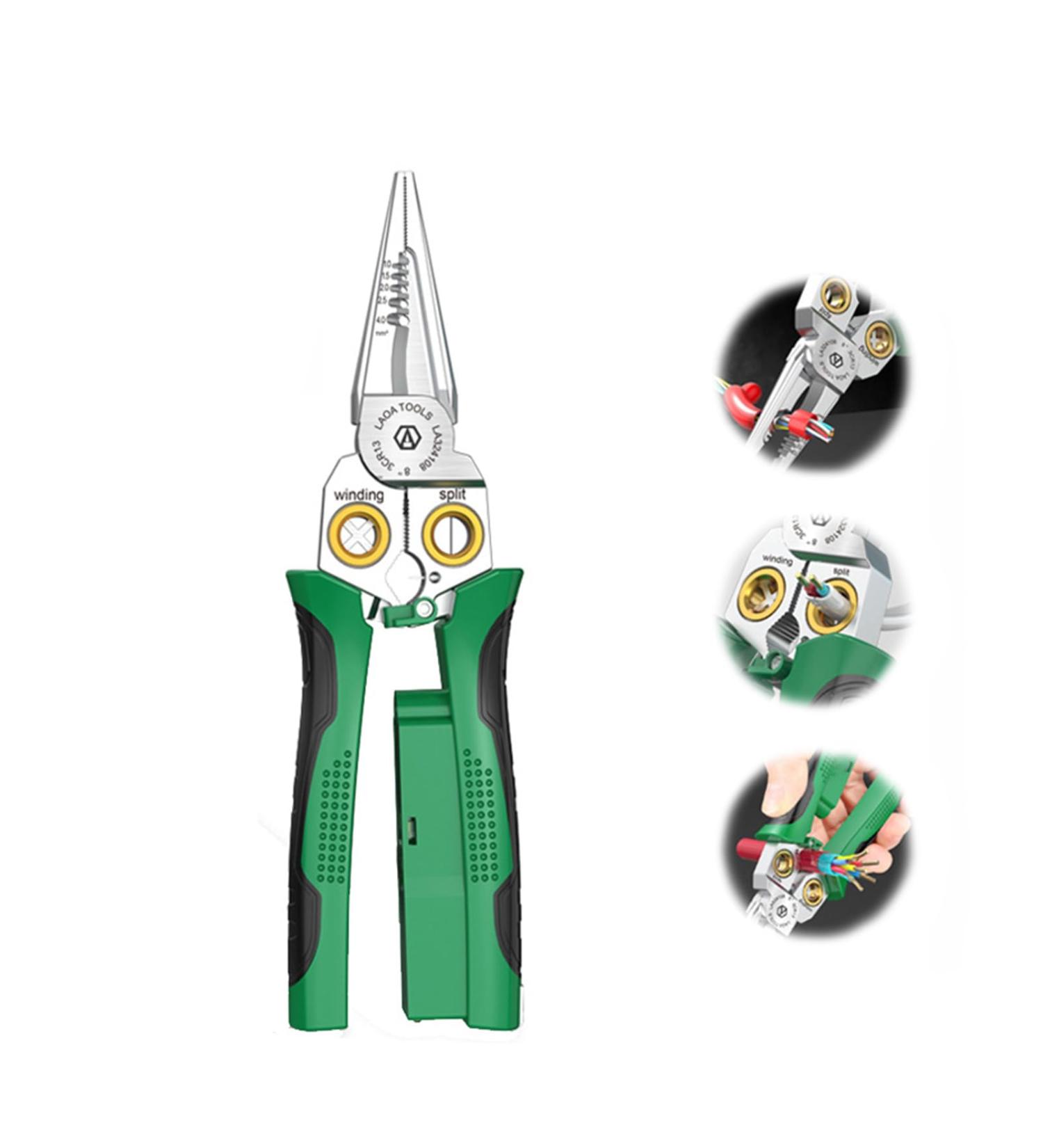 8-in-1 Multi-Functional Wire Stripper Scissors with Electrical Test 8 in 1 Multi-Function Wire Stripping Pliers 2024 Upgrade Multi-Functional Wire Stripper Scissors - Buy Online on GoSupps.com