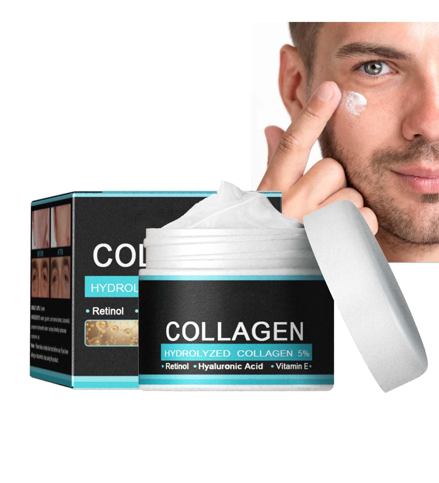 Men's Skin Tightening Face Cream - Anti Aging Moisturizer to Reduce Fine Lines and Wrinkles Face Cream Moisturiser for Men Anti Wrinkle Skincare for a Smoother Youthful Appearance - Buy Online on GoSupps.com