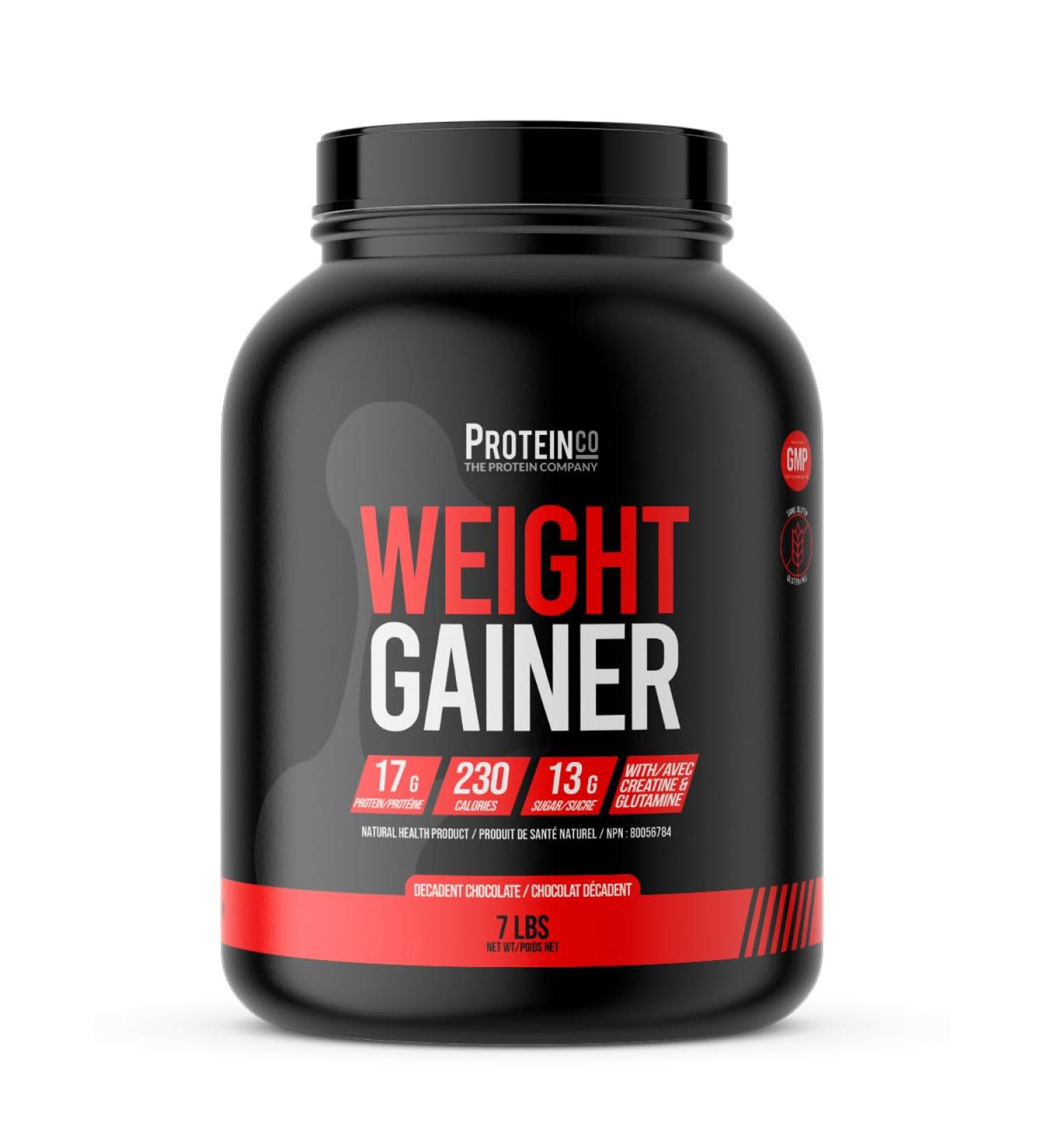 ProteinCo | Premium Weight Gainer | 17g protein | Creatine & Glutamine | 7 Lbs (Decadent Chocolate) - Buy Online on GoSupps.com