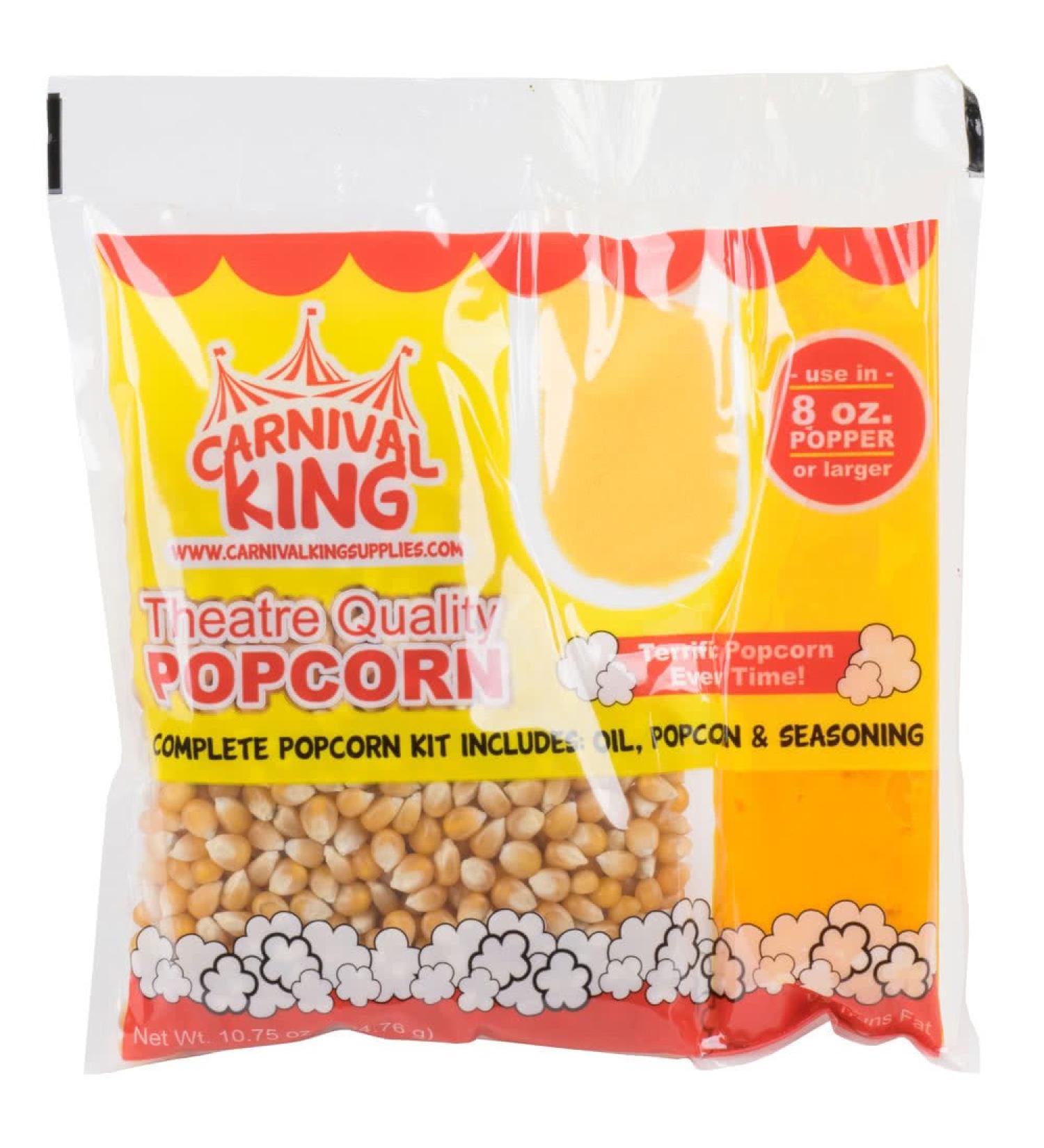 Carnival King All-In-One Popcorn Kit for 8-10 Ounce Poppers - 24/Case - Bulk Popcorn Supplies - Buy Online on GoSupps.com