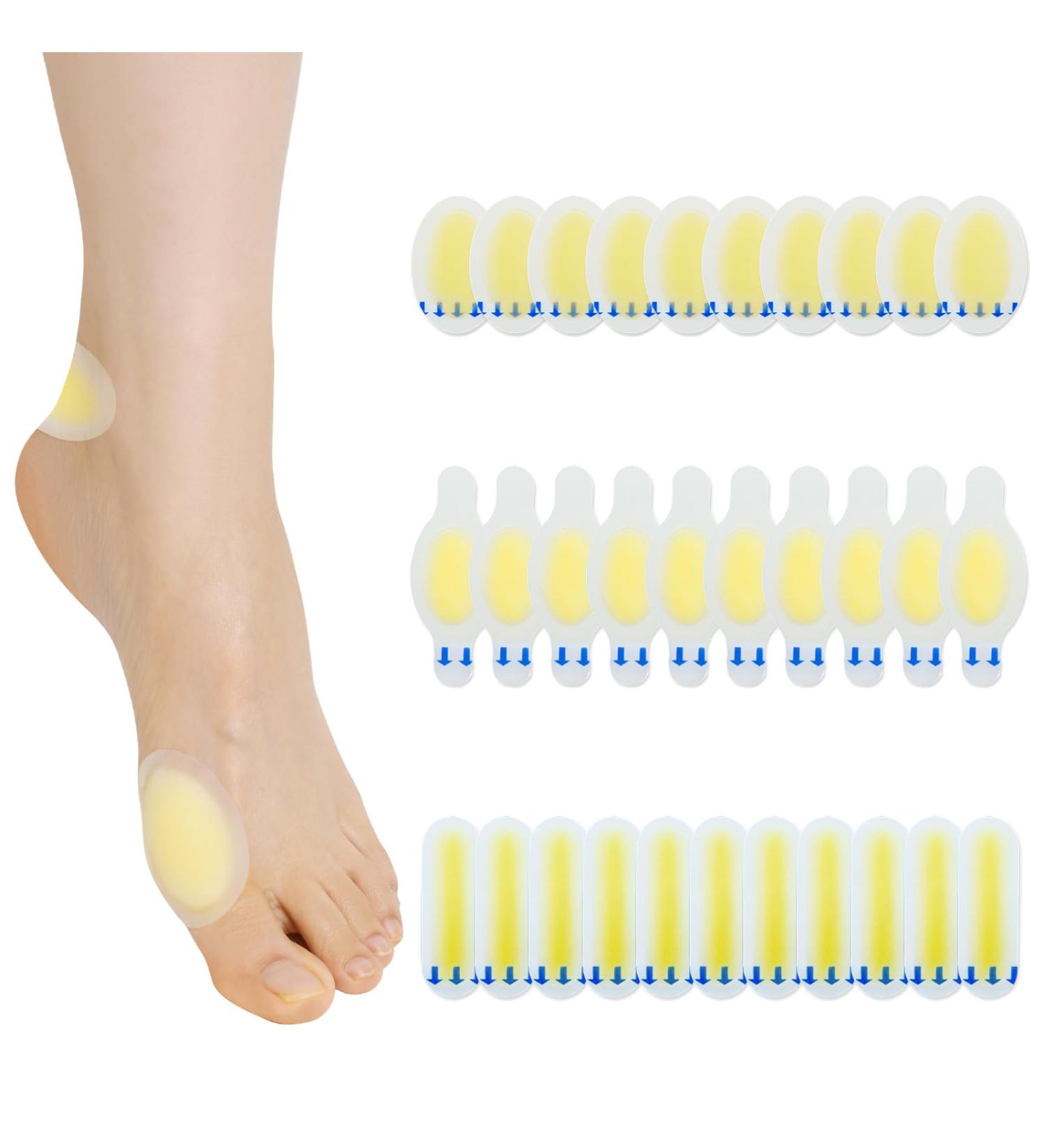 Bladder Pavement Heel Cushions - 30pcs Gel Heel Protection Invisible Hydrocolloid for Pain Relief | Forefoot & Toe Comfort - Buy Online on GoSupps.com
