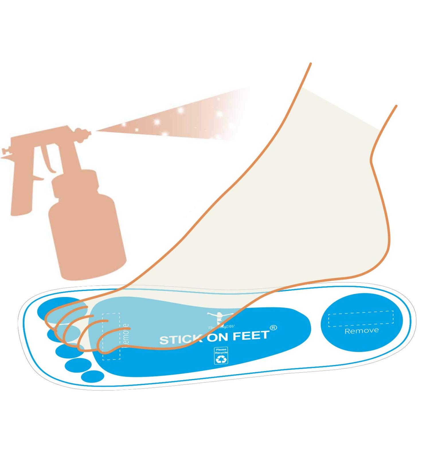 Premium 25 Pairs Spray Tanning Feet Pads - Sole Protector for Sunless Tanning | 50 Feet Roll - Buy Online on GoSupps.com