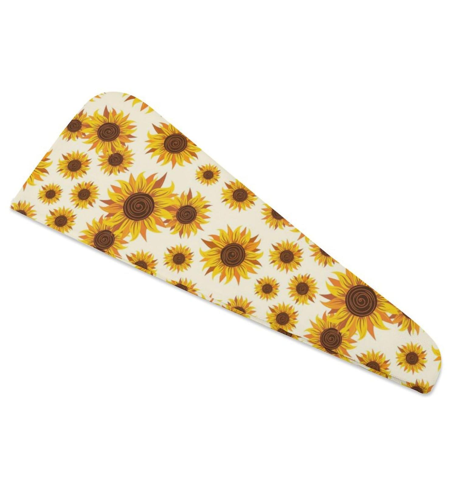Sunflower Microfiber Hair Towel Wrap for Women | Super Absorbent Hair Turban 10x26 Inches - Buy Online on GoSupps.com