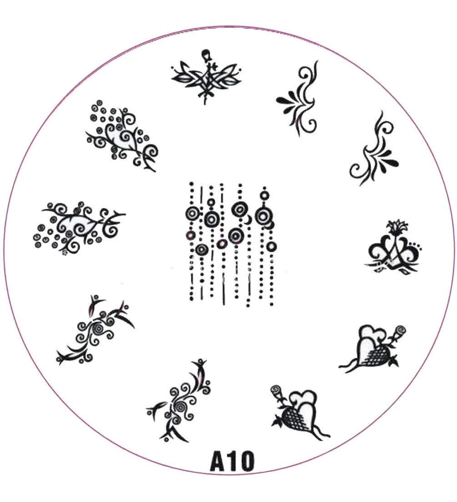 ++SPECIAL ITEM++ Stamping stencil A-series: A10 Circles Hearts