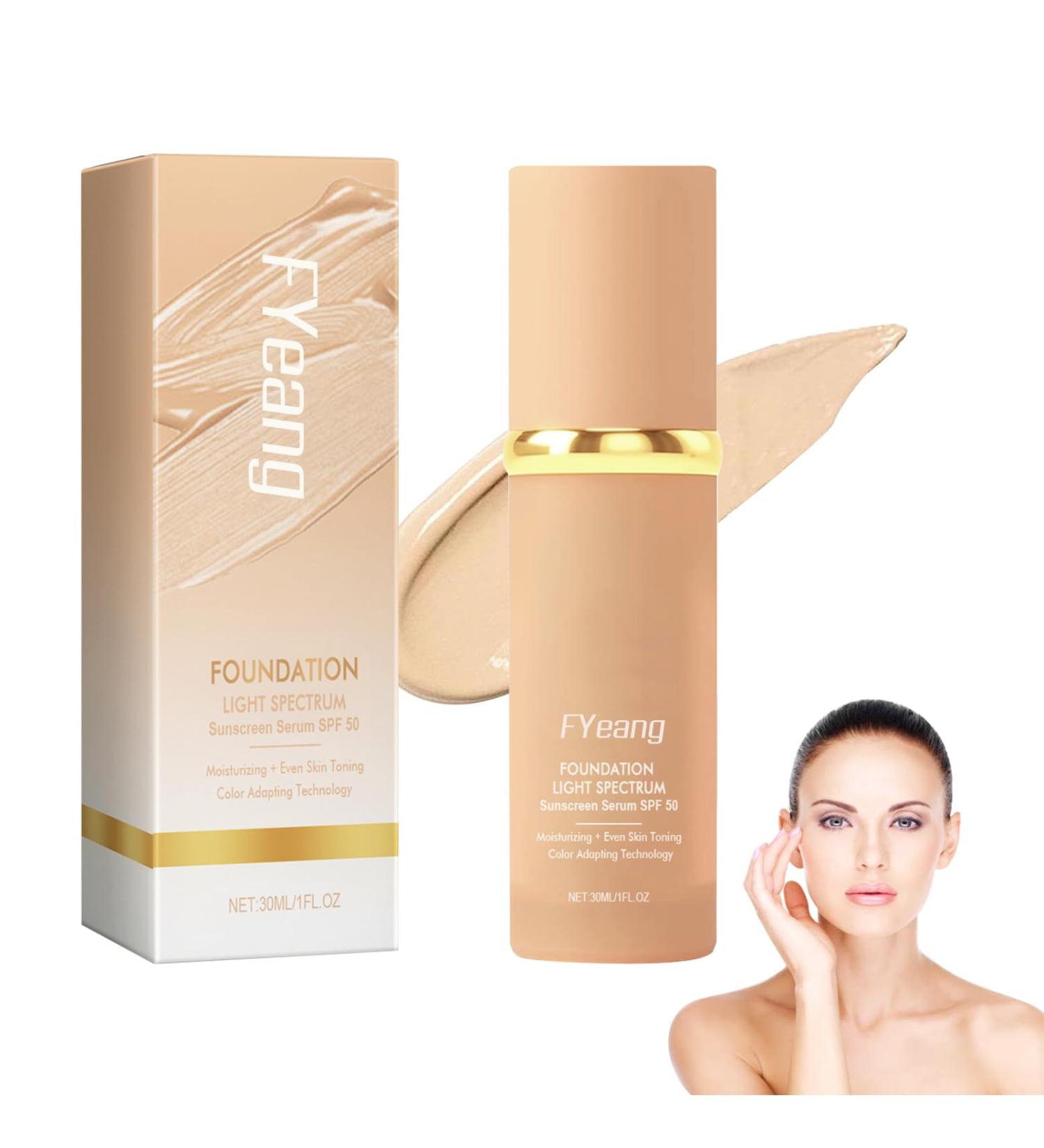 FYeang 4-In-1 Foundation Liquid Moisturizing Even Skin Toning Color Foundation Medium Spectrum Hydrating Medium full Coverage Concealer Waterproof for Gym Sports Dancing - Buy Online on GoSupps.com