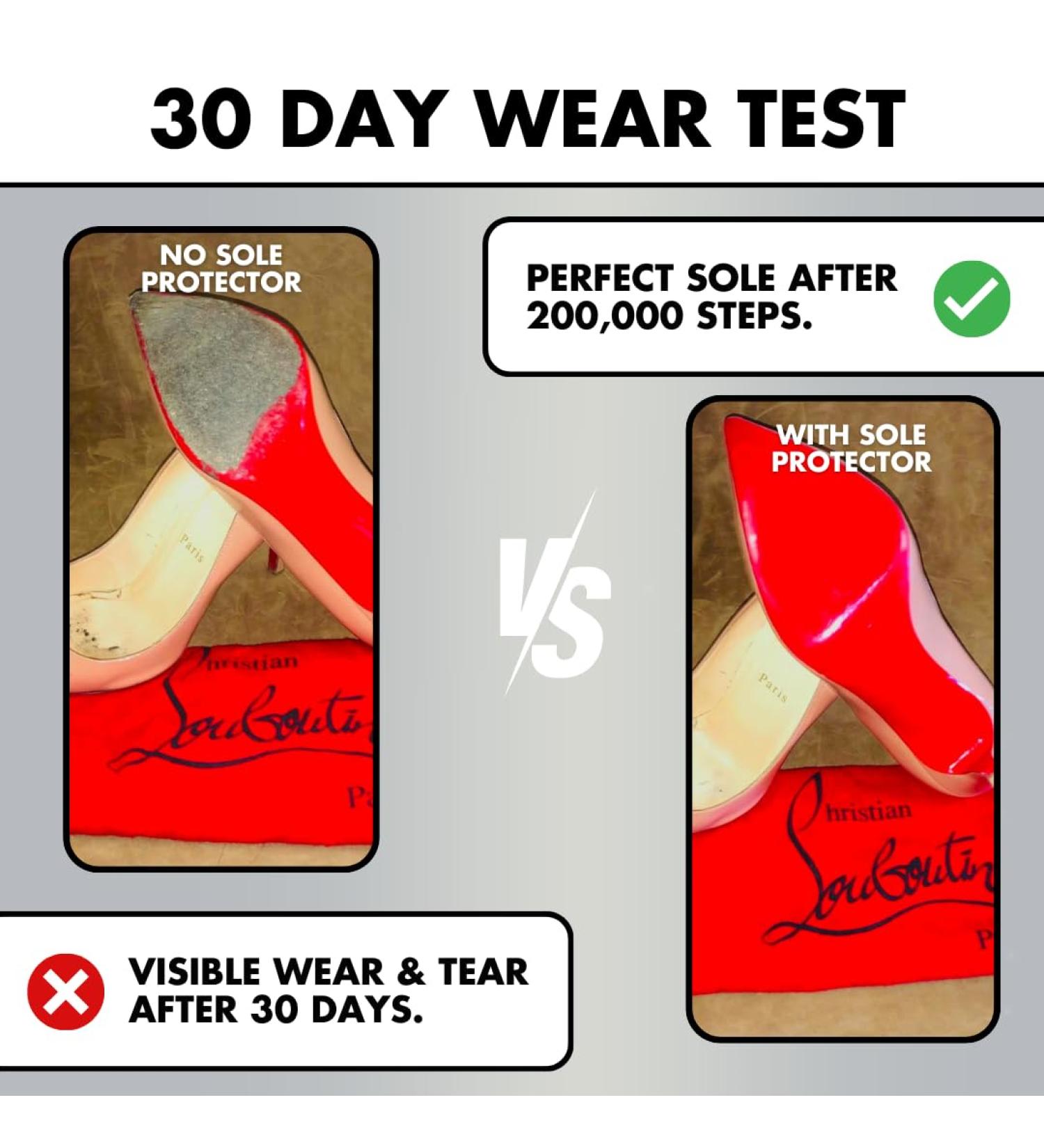 SneakerSoul 6-Pack High Heel Sole Protector Self Adhesive Shoe Bottom Protector Silicone Anti Slip Shoe Grips on Bottom of Shoes Sole Guard Non Slip Pads for Shoes (Medium 6" by 5" Clear)