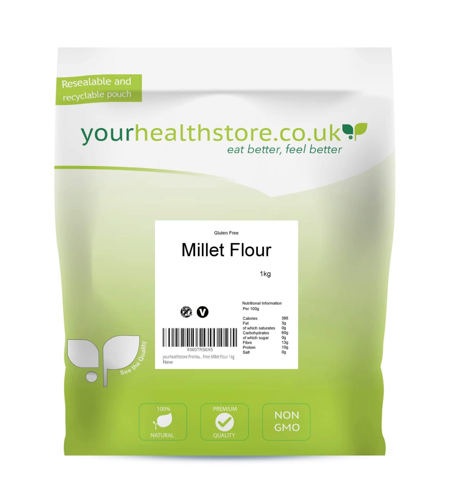 yourhealthstore Premium Gluten Free Millet Flour 1kg 1 kg (Pack of 1)