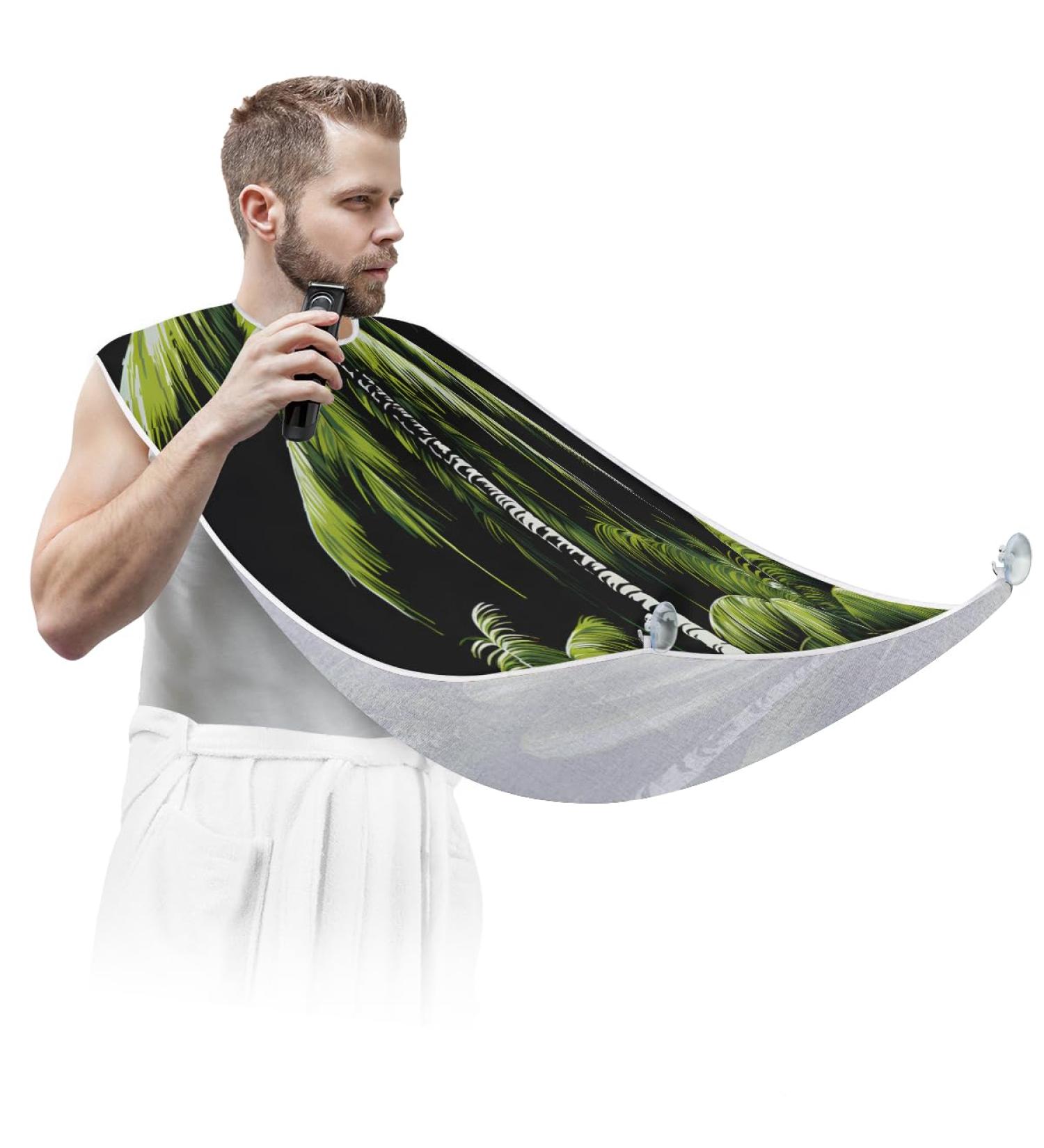 Buy Coco Plant Beard Bib Apron - Best Beard Hair Catcher for Men | Perfect Gift for Dads & Husbands - 2 Suction Cups Included - Buy Online on GoSupps.com