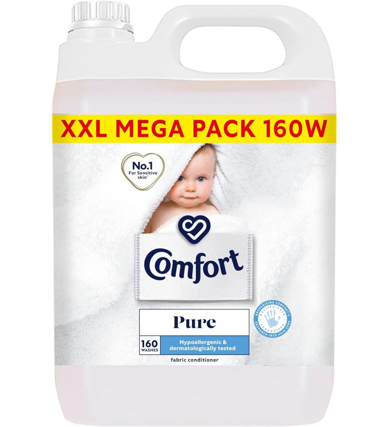 Comfort Pure Fabric Conditioner (160 Wash) 4.8L Dermatologically Tested By Shop Nova  - Buy Online on GoSupps.com