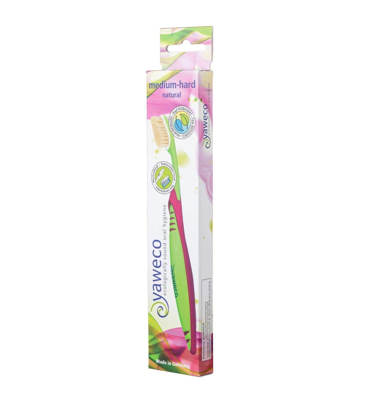 Yaweco Eco Toothbrush Nature Medium-Hard (assorted colours)