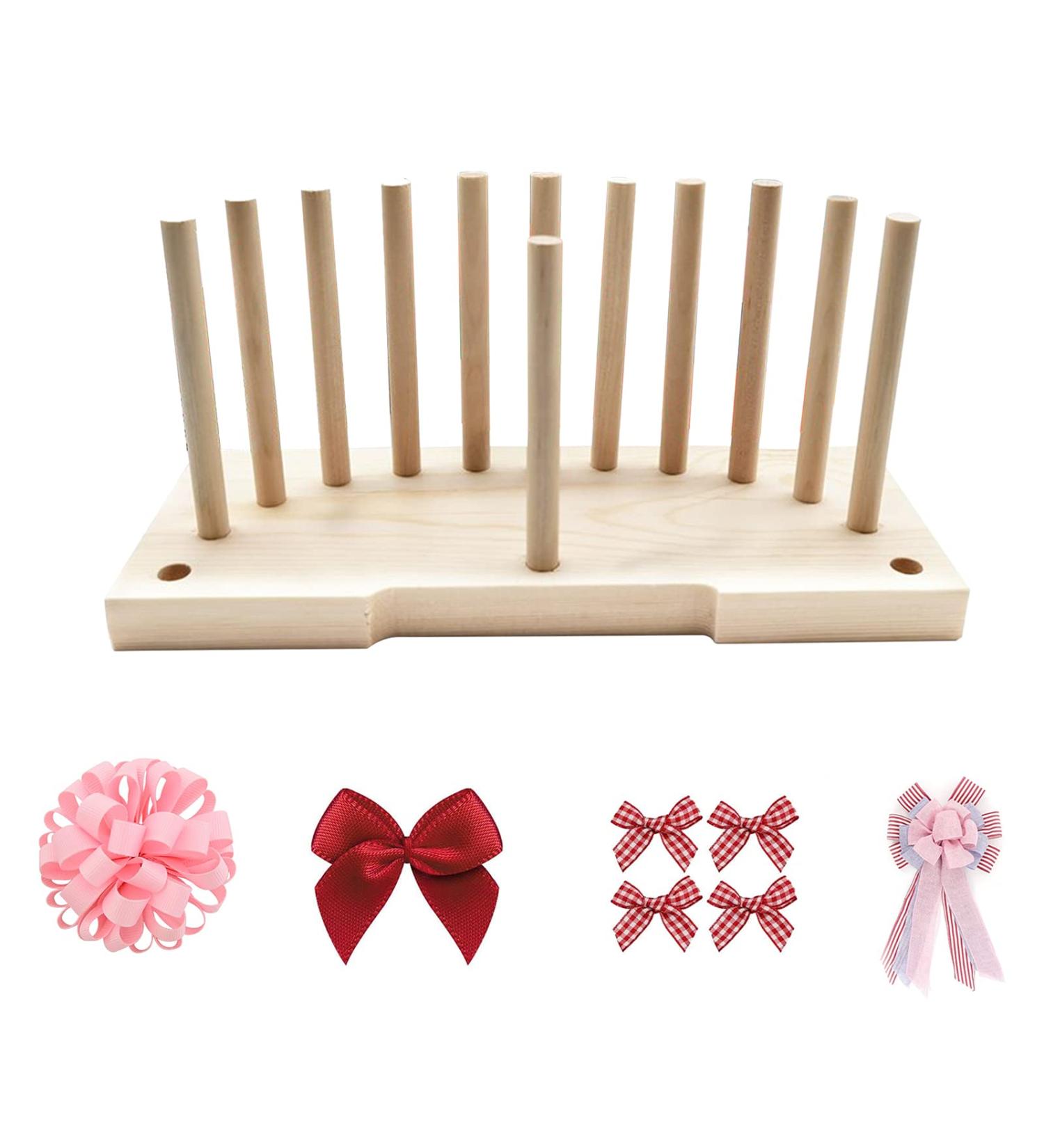 YUIO Bow Maker for Ribbon Wreaths - Double Sided Wooden Tool for Handmade Gift Bows and Home Decorations - Buy Online on GoSupps.com
