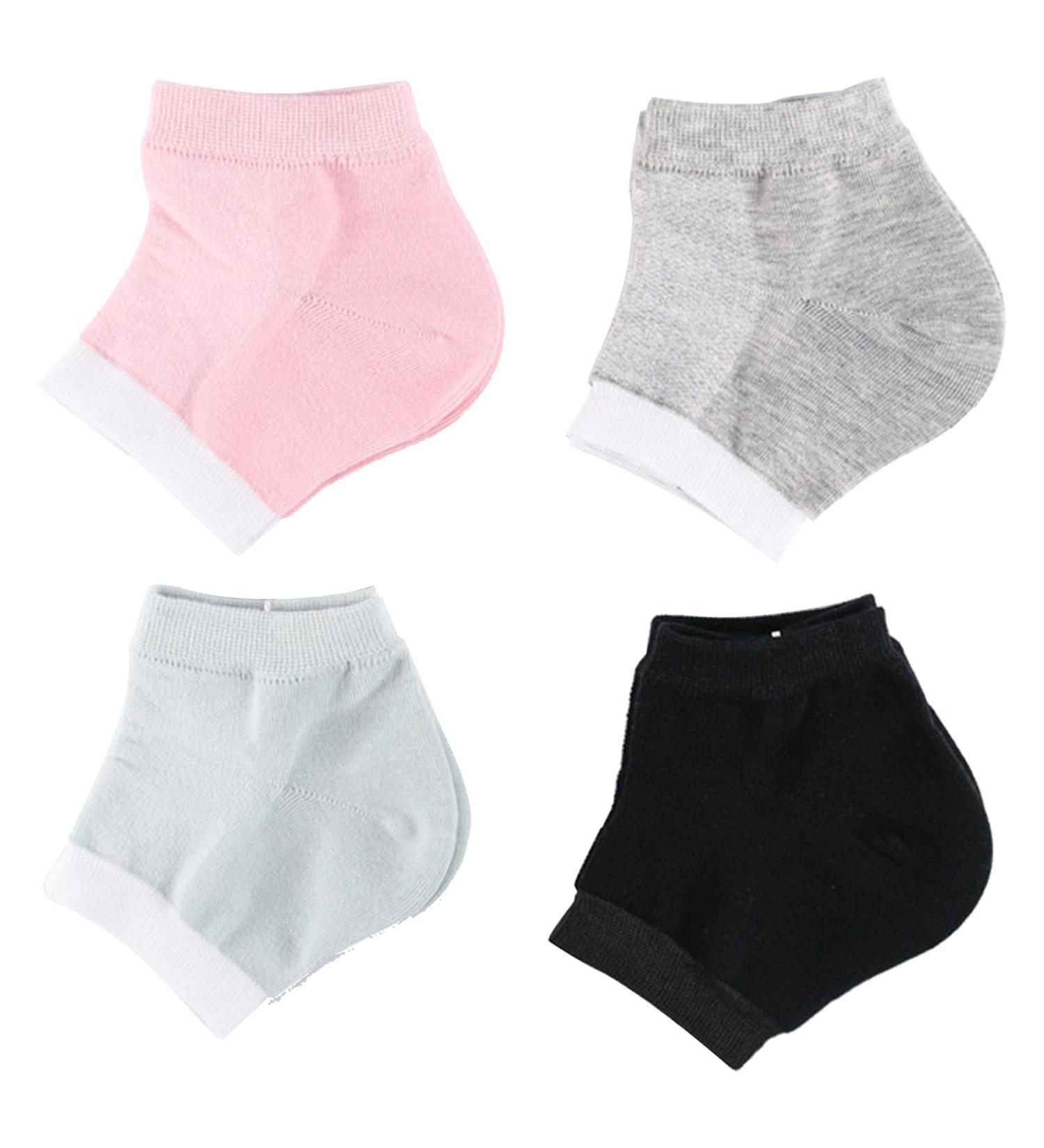 4 Pairs Heel Moisture Gel Socks for Cracked Heels | Foot Care Open Toe Socks for Dry Skin Treatment - International Shipping Available - Buy Online on GoSupps.com