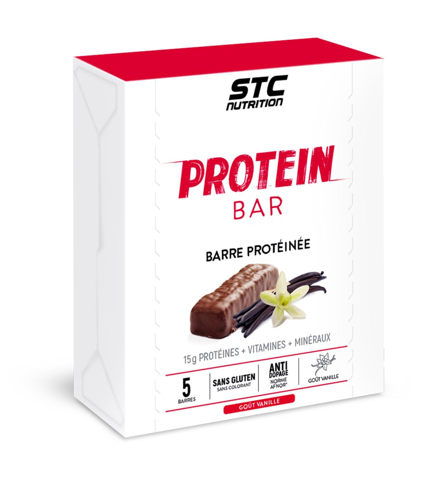 STC NUTRITION - Protein Bar - Protein bar enriched with vitamins & minerals - Maintenance of muscle mass - 14g of protein per bar - Box of 5 bars - Buy Online on GoSupps.com