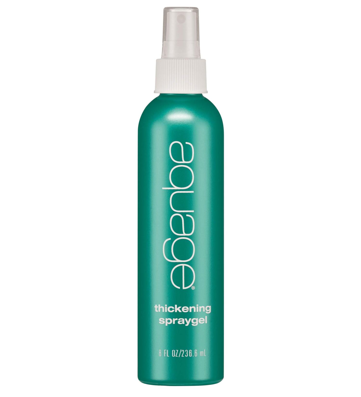 Aquage Thickening Spraygel Firm-Hold Styling Spray with Ultraflex Polymer Technology Thickens & Strengthens Fine Thin Hair That Lacks Body & Vitality Sulfate Free Paraben Free Alcohol Free & Vegan 8 Fl Oz (Pack of 1)