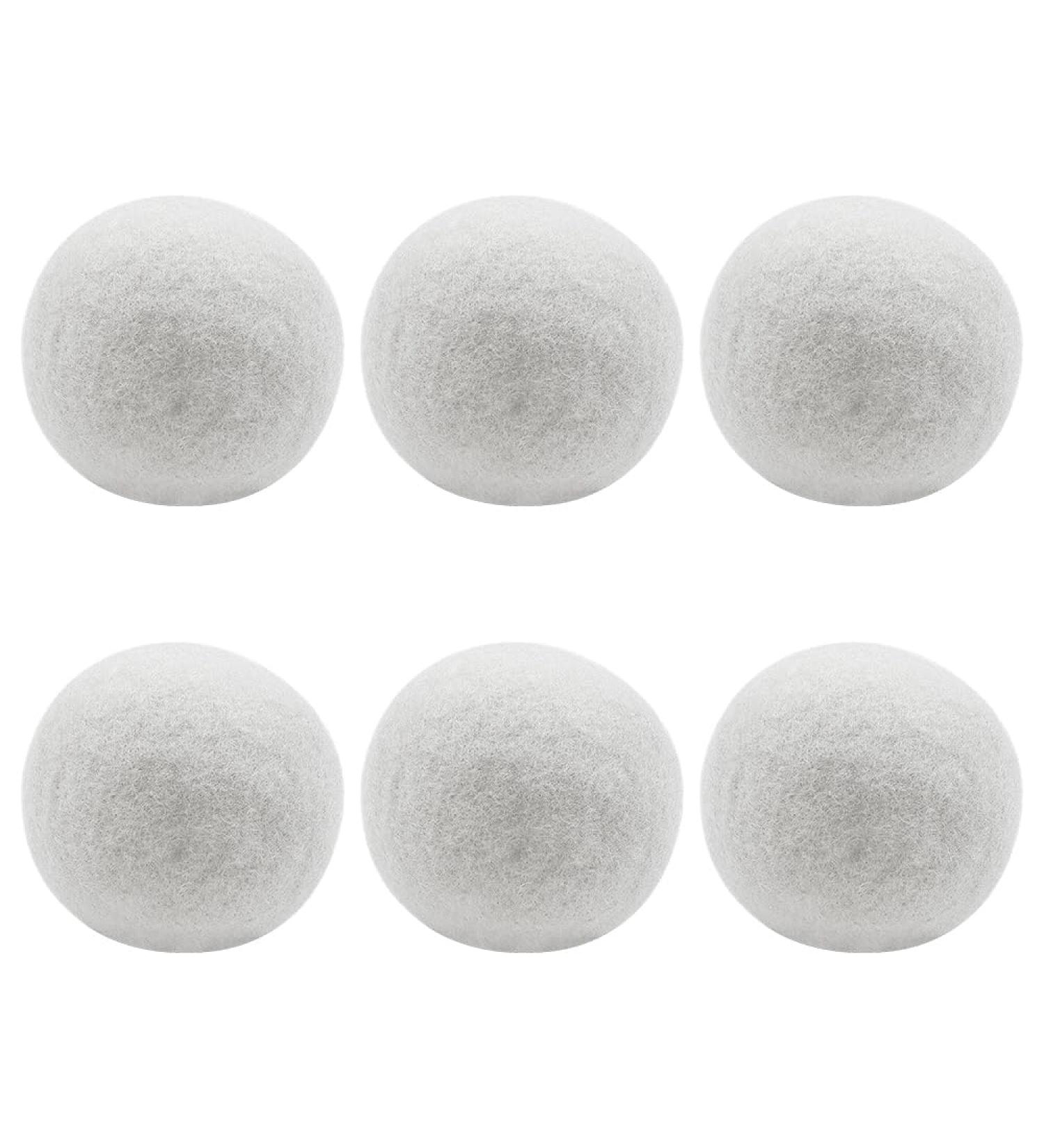 Tiardey 6pcs Tumble Dryer Balls Wool Dryer Balls for Laundry to Reduce Drying Time Reusable Natural Fabric Softener - Buy Online on GoSupps.com