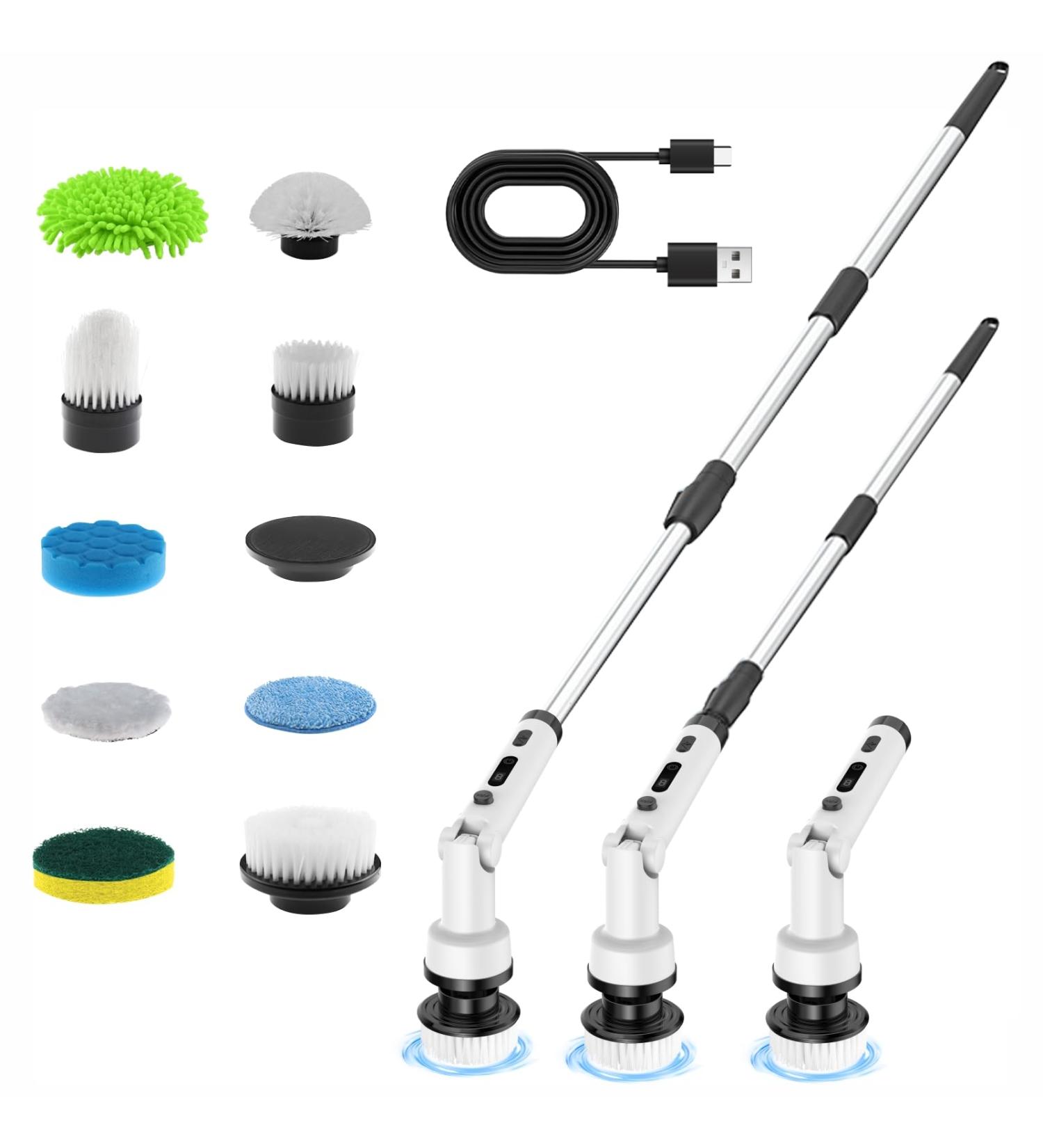 Yunlism Electric Spin Scrubber 2024 Upgraded Electric Scrubber for Cleaning with 9 Replaceable Brush Heads 3 Adjustable Speeds Electric Scrubber - Buy Online on GoSupps.com