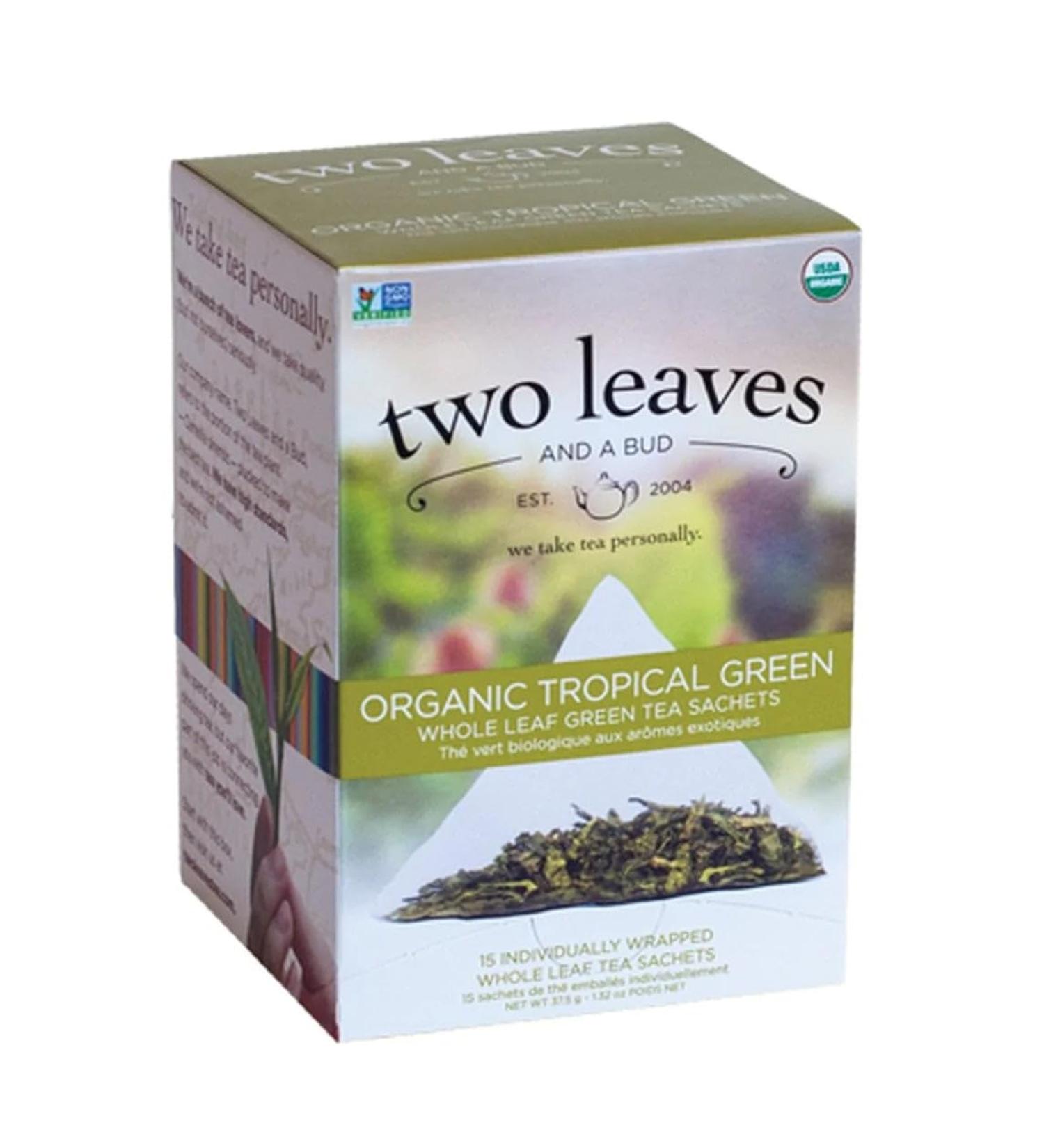 TWO LEAVES Certified Organic Tamayokucha Green Tea Bags 100/Pack