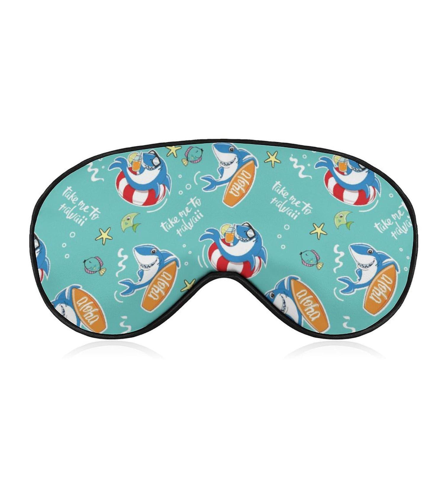 Funny Cartoon Shark Sleep Mask - Light Blocking Eye Mask for Men & Women | Adjustable Soft Sleep Shade - Buy Online on GoSupps.com