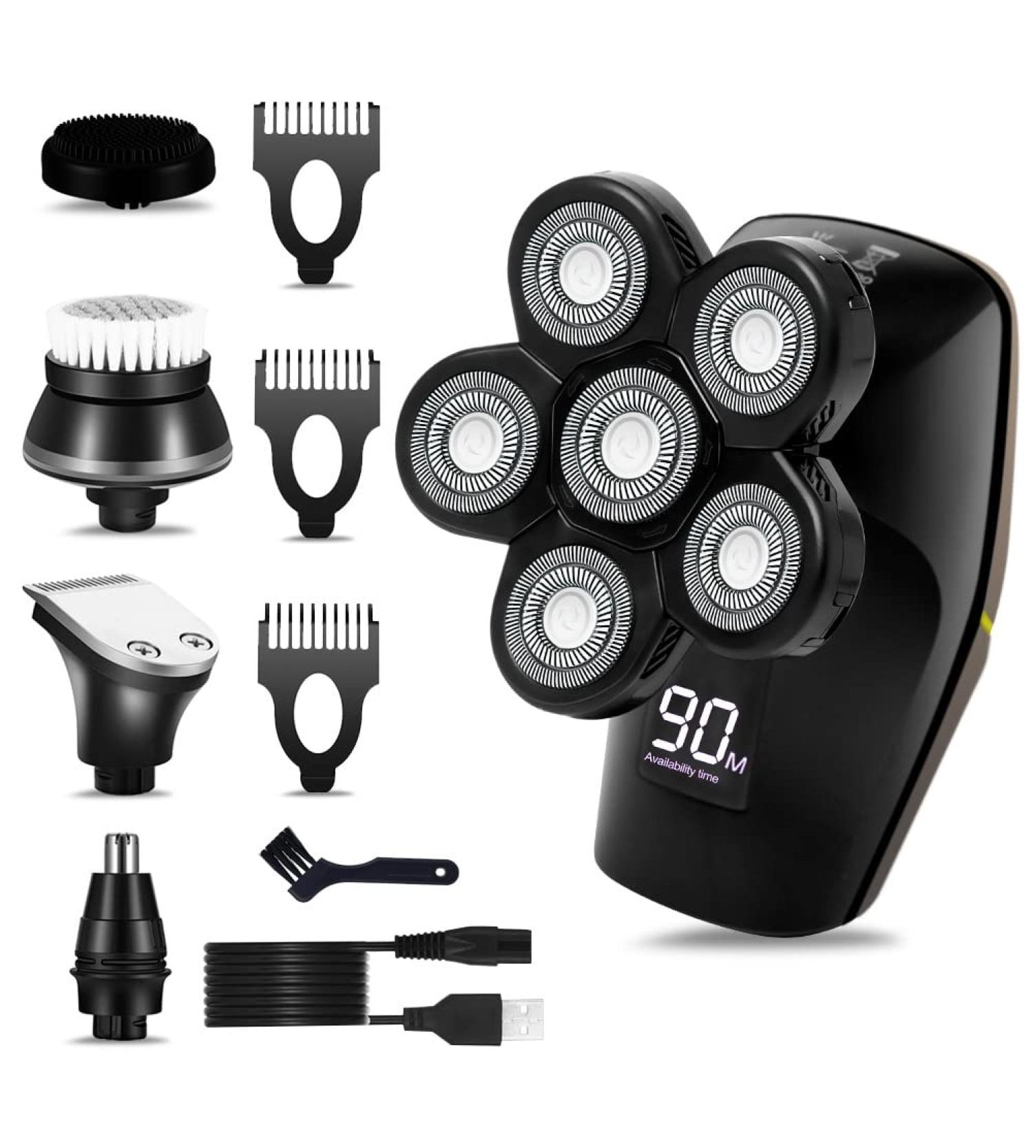 Buy 5-in-1 Electric Razor for Men - Best Bald Head Shaver & Cordless Grooming Kit - International Shipping Available - Buy Online on GoSupps.com