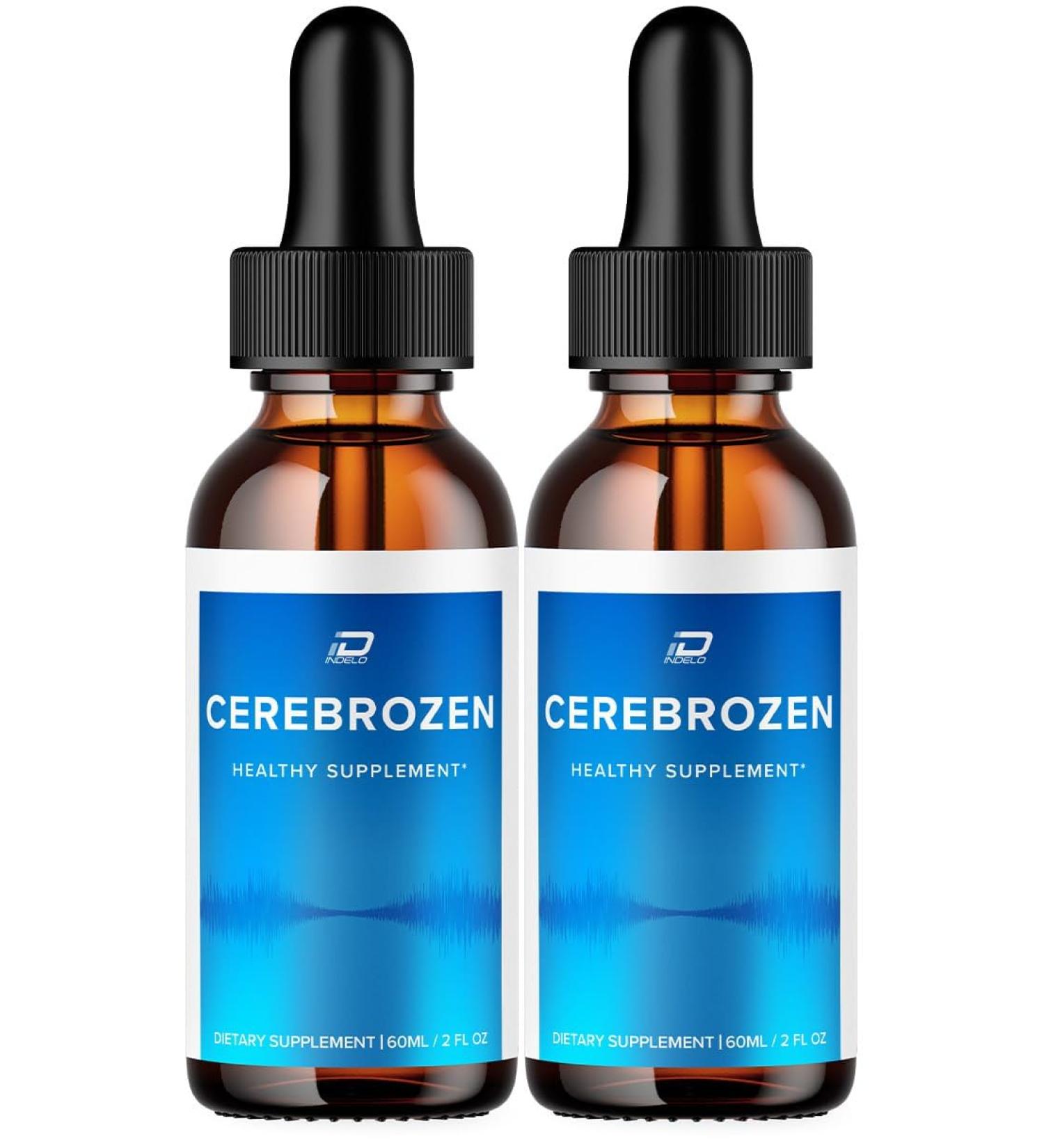 Indelo Cerebrozen Tinnitus Ear Drops - Cerebrozen 24 Cerebrozen Liquid Drops Cerebrozen Reviews Cerebrozen Drops for Ear Relief (2 Pack - 120 ML) - Buy Online on GoSupps.com