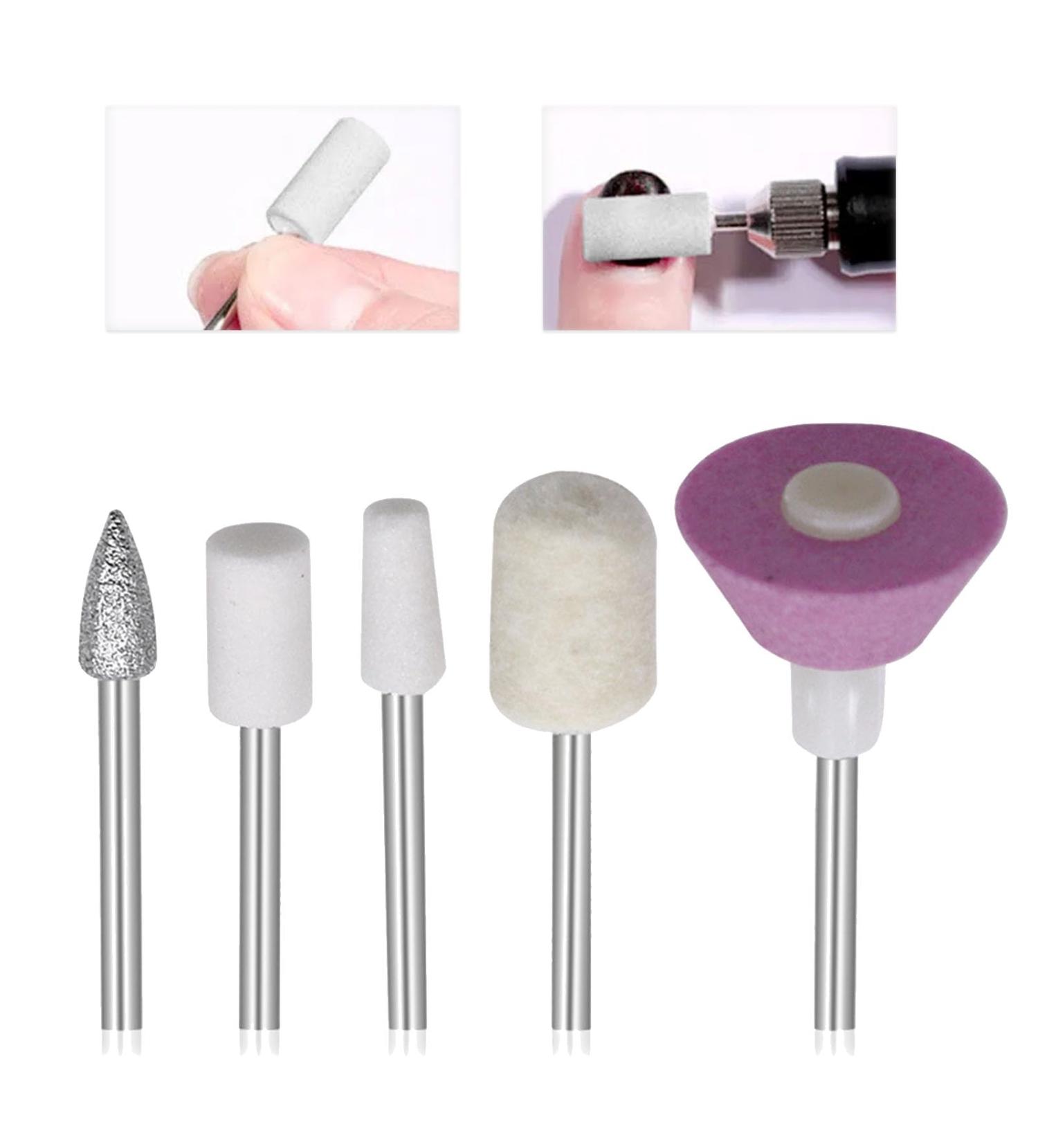 Nail Drill Bit Electric Nail Drill Bits Nail Drill Attachment Nail Drill Bits for Nail Gel Acrylic Nails Manicure Pedicure & Home Use 5 Pieces 5 pieces. - Buy Online on GoSupps.com