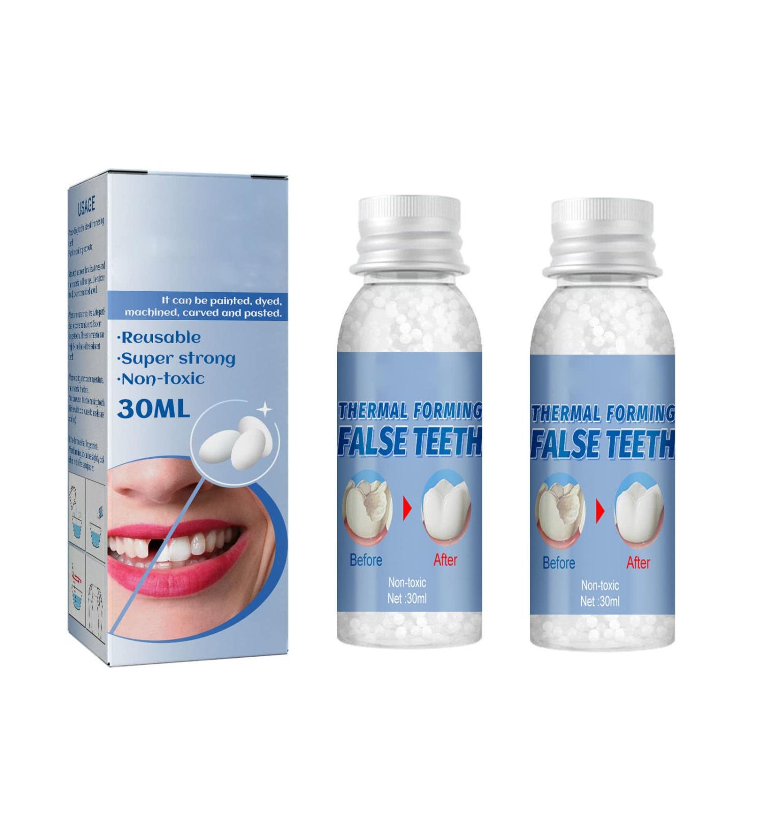 Temporary Teeth Instant Veneers | WTTFC Thermal Adhesive Beads for Tooth Repair | 60g Fake Tooth Filling Set - Buy Online on GoSupps.com
