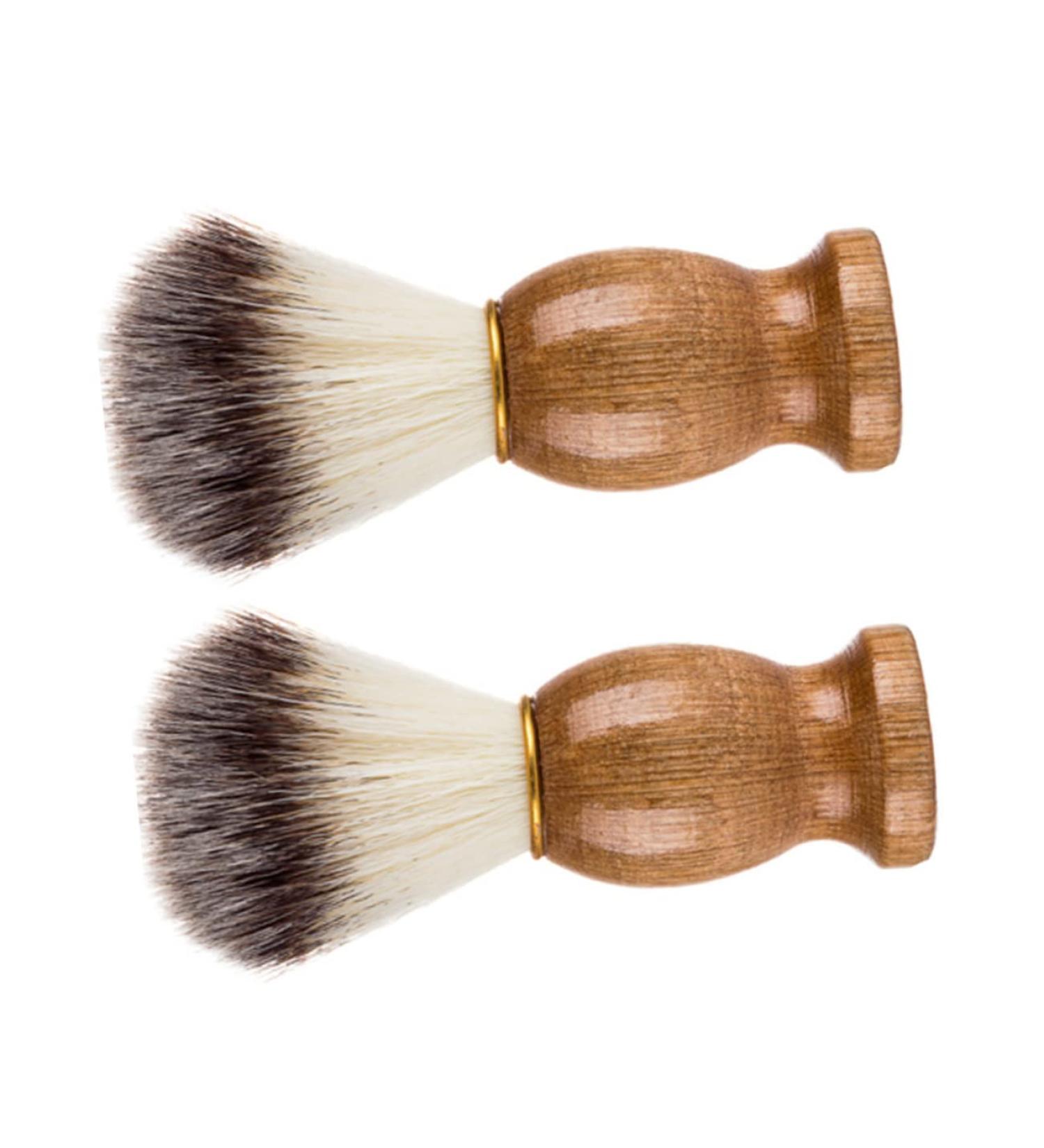 Magiclulu 2-St Razor Brush & Accessories for Men's Shaving Beard Care & Grooming | Premium Dust Collector & Makeup Brushes - Buy Online on GoSupps.com
