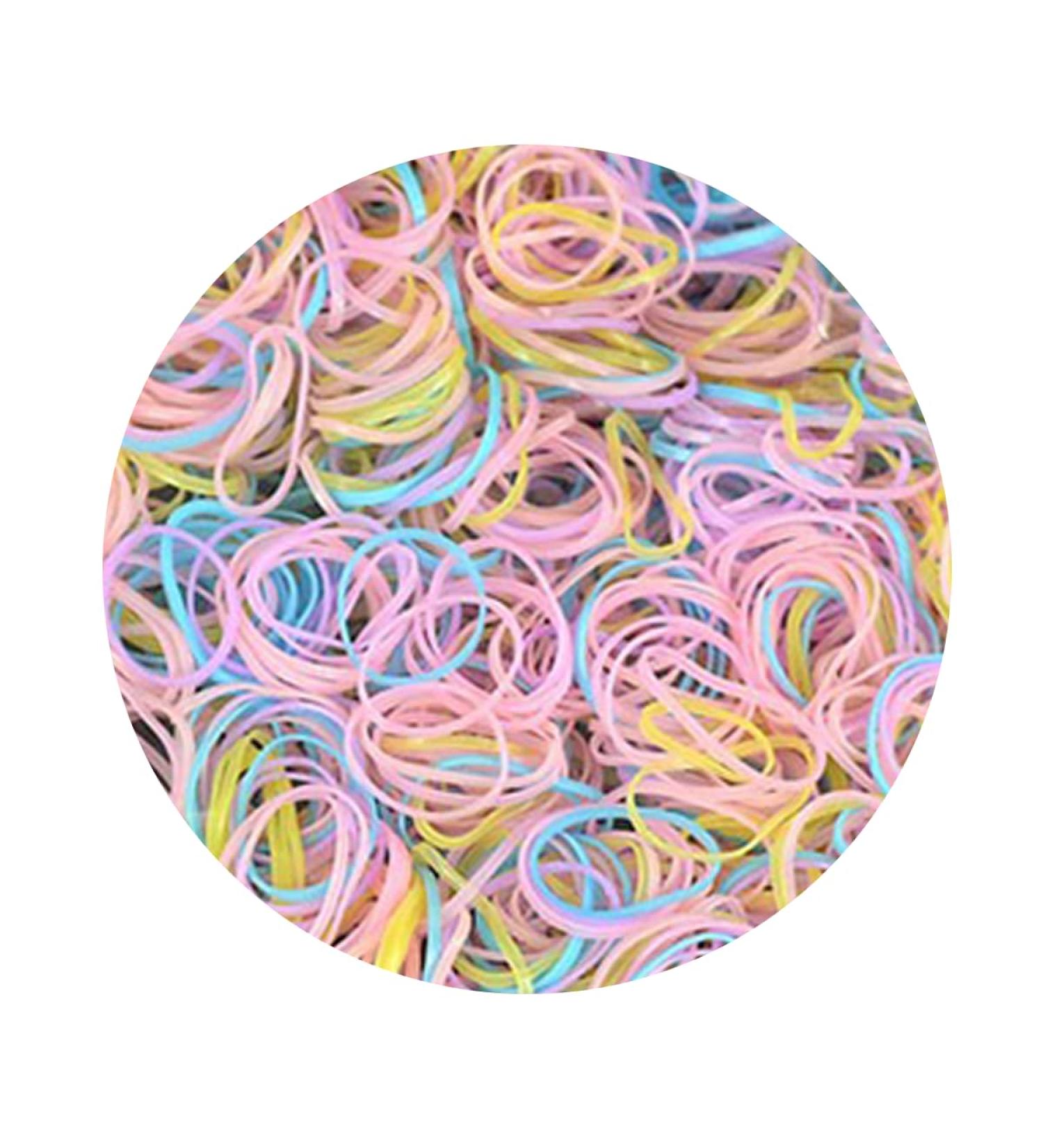 TYGA Store Pack of 1000 Mini Rubber Bands Soft Elastic Bands for Kids Hair Braids Ponytail Hair Pet Hairband Wedding Hairstyle and More (Mixed Colours) - Buy Online on GoSupps.com