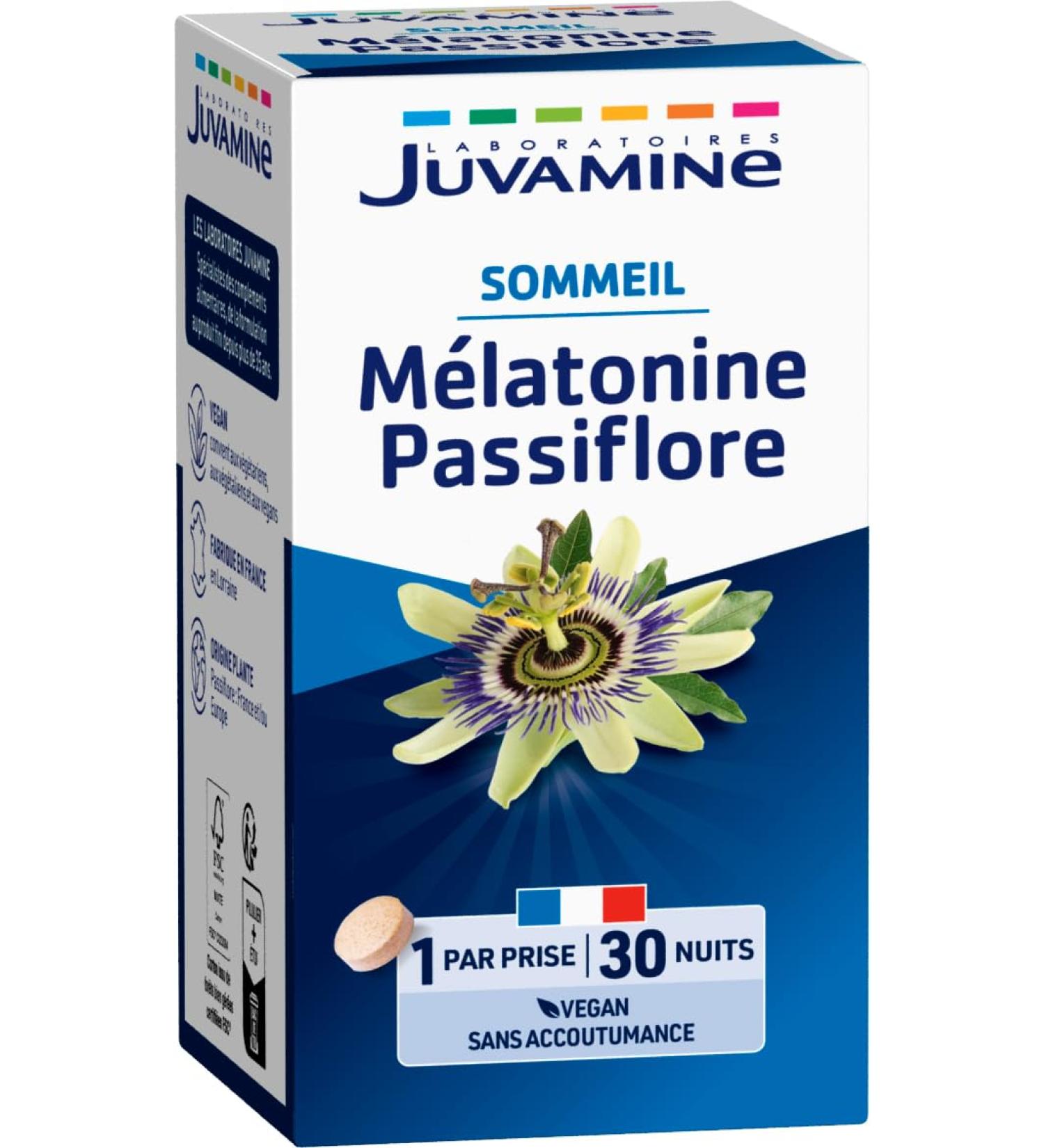 JUVAMINE - Sleep 3 Actions - 1mg Melatonin - Passion flower - 30 Tablets - Buy Online on GoSupps.com