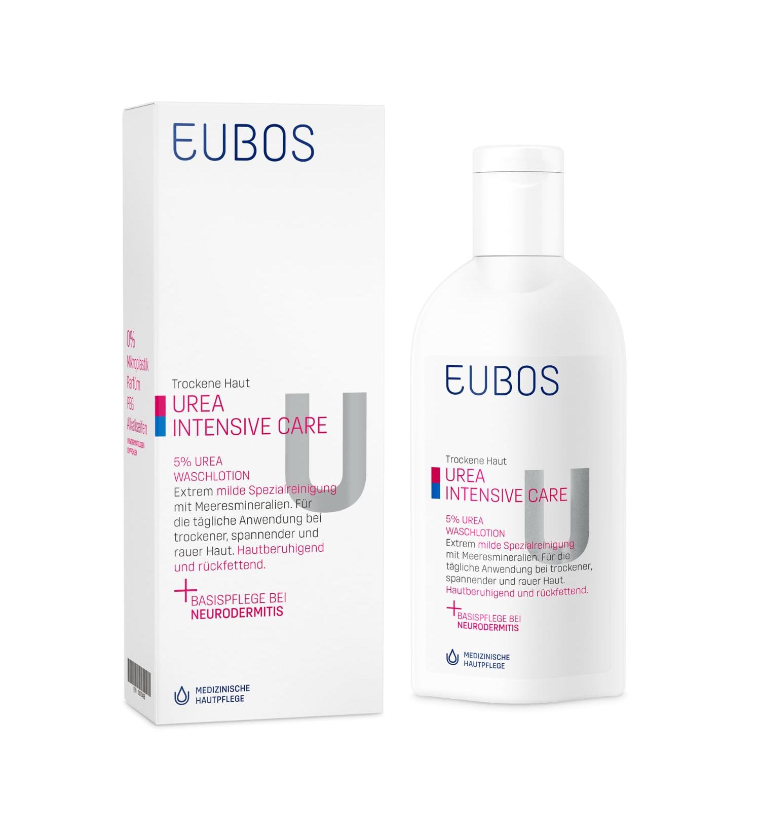 Eubos 5% Urea Waschlotion 200ml | Dry Skin Care | Dermatologically Confirmed | Hydration Improvement | Special Care Cream - Buy Online on GoSupps.com