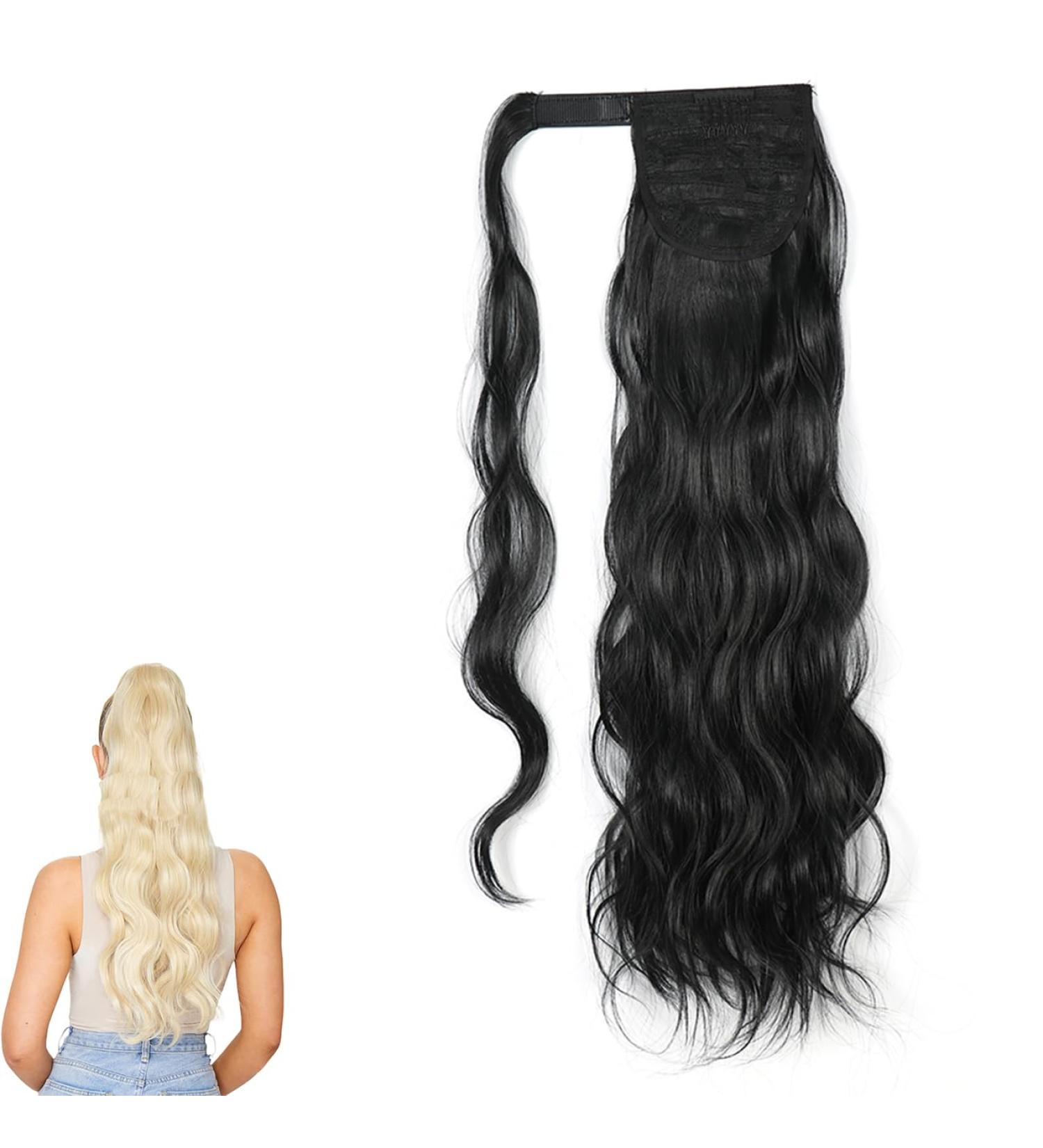 Prinfantasy Long Ponytail Extension - Natural Look, Heat Resistant, Wavy Hairpiece | 24 inch Pony Wig for Women & Girls - Buy Online on GoSupps.com
