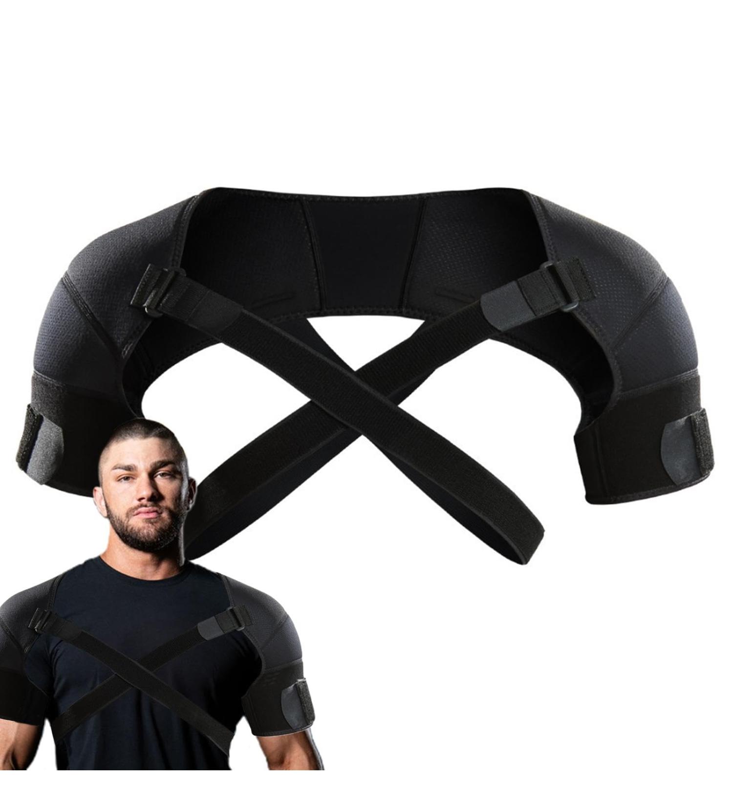 Double Shoulder Brace | Adjustable Shoulder Compression |Brace Shoulder Wrap Protectors | Breathable Shouder Compression Sleeve Wrap Shoulder Strap Brace Adults Shoulder Alignment For Men And Women - Buy Online on GoSupps.com