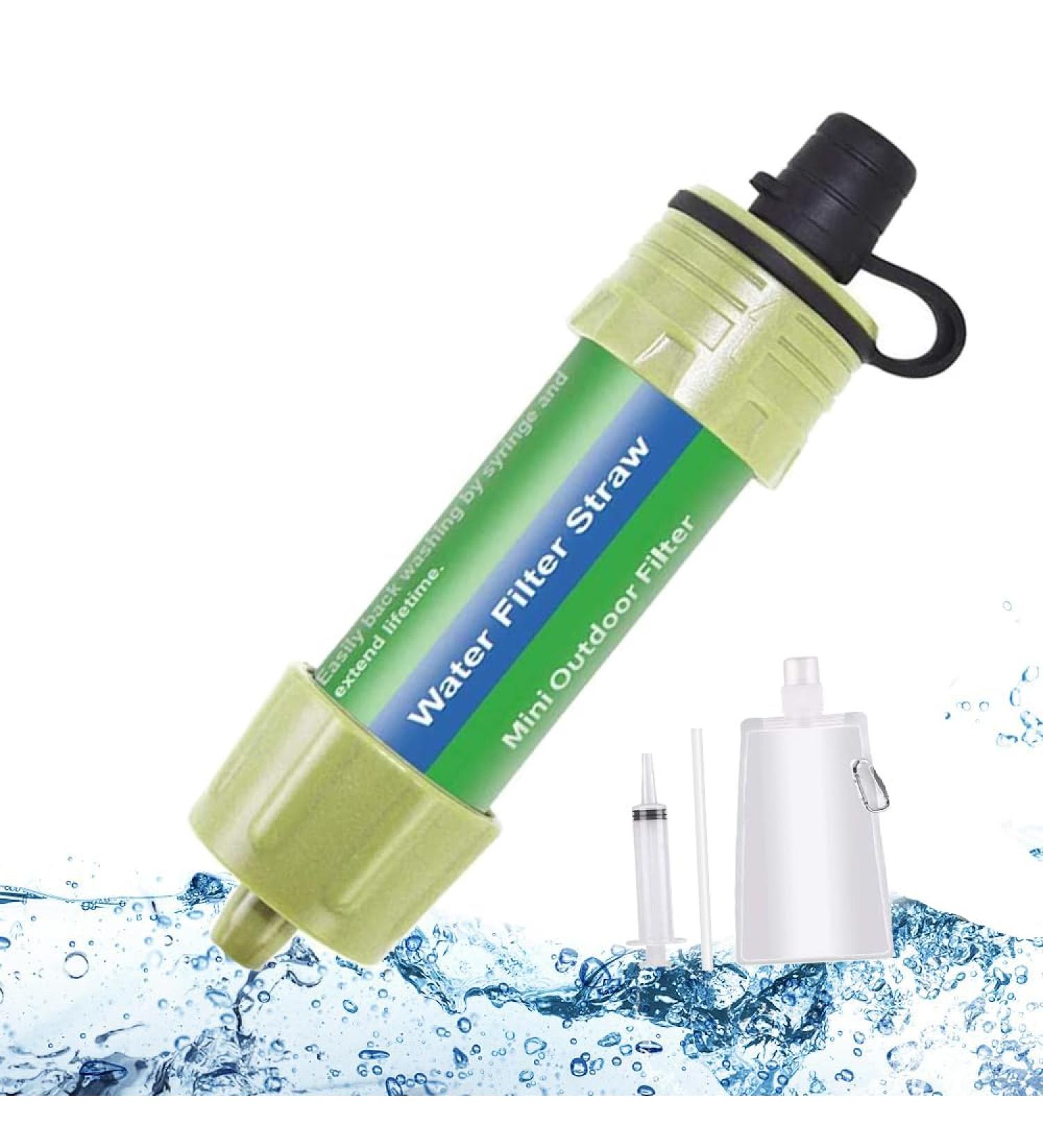Lixada Mini Water Filter | 5000L Portable Straw Filter for Camping & Travel | Emergency Water Filtration System - Buy Online on GoSupps.com