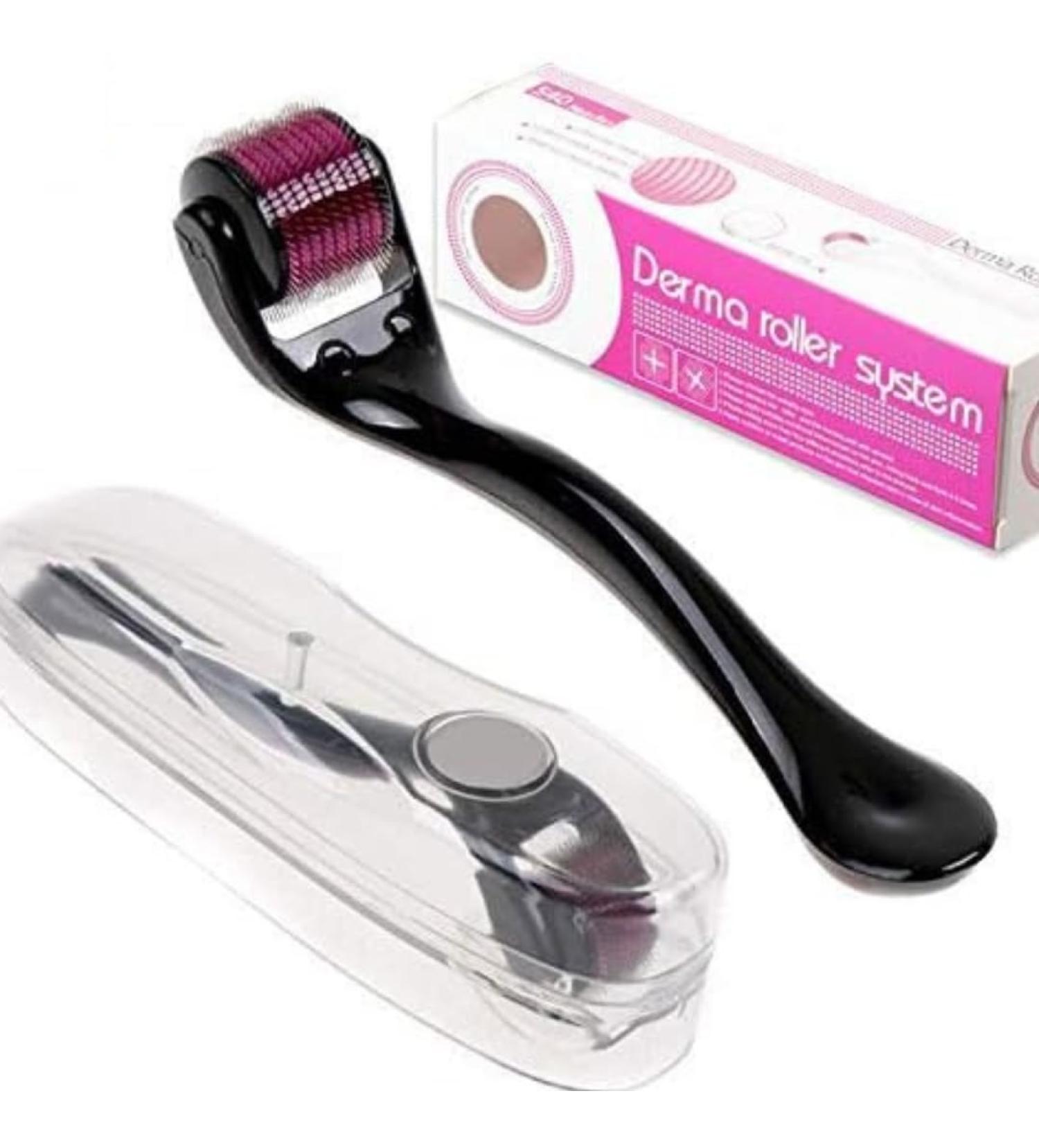 540-Titanium Derma Roller Micro Needles Min-Oxidil Women Hair Growth Derma Stamp Beard and Face Roller Micro Needling Pen for Anti Scarring -Aiging Skin Care and Acne Treatment (Derma-Roll-0.5mm) - Buy Online on GoSupps.com