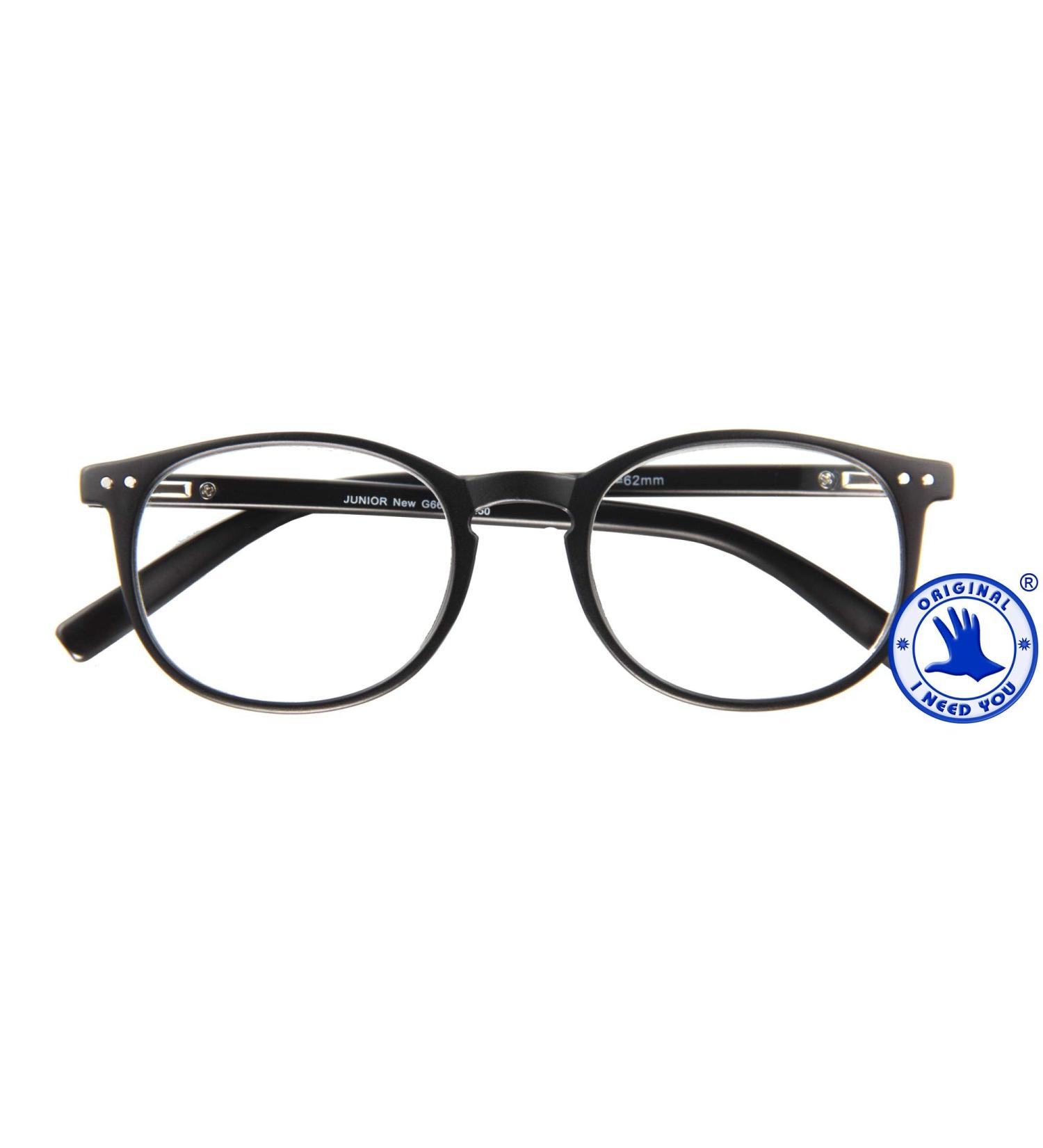 I Need You JUNIOR New G66600 panto plastic glasses metal spring hinge black +3.5 diopters Black + 3.50