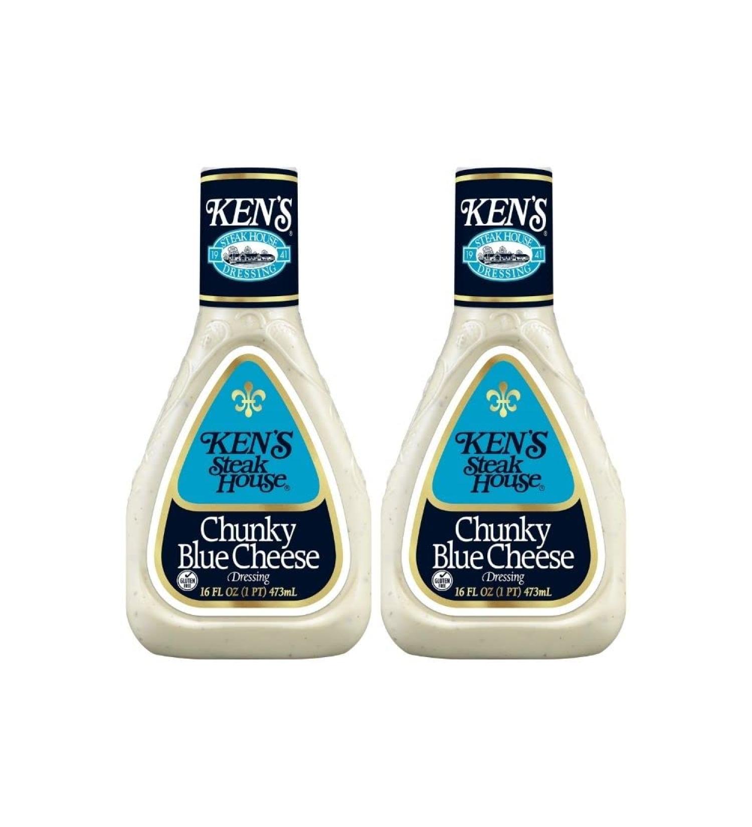Ken's Steak House Chunky Blue Cheese Dressing - 16 oz (Pack of 2) - Buy Online on GoSupps.com