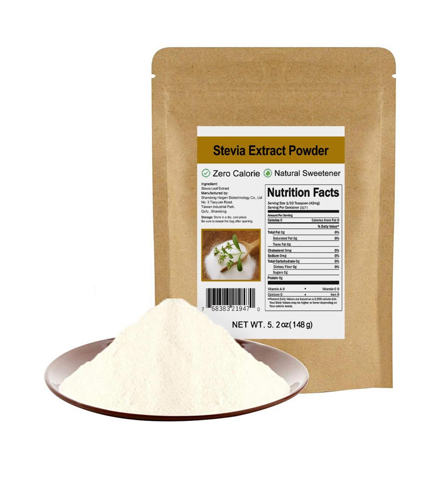 Pure Stevia Extract Powder without Erythritol 5.2oz(148g) - Highly Concentrated Stevia Powder Sweetener Zero Calorie No Artificial Natural Sugar Alternative Pure 5.2 Ounce (Pack of 1) - Buy Online on GoSupps.com