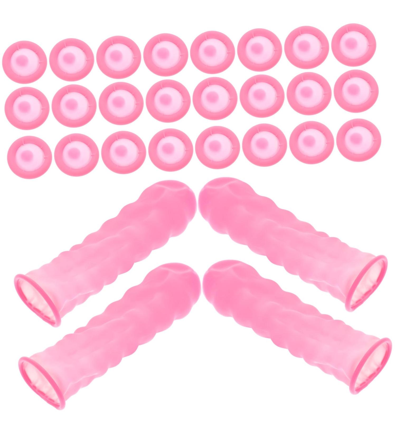 100pcs Nitrile Anti-Static Finger Cots - Protective Finger Sleeves for Electronics - Latex-Free Pink Covers | 6.5x2.5cm - Buy Online on GoSupps.com