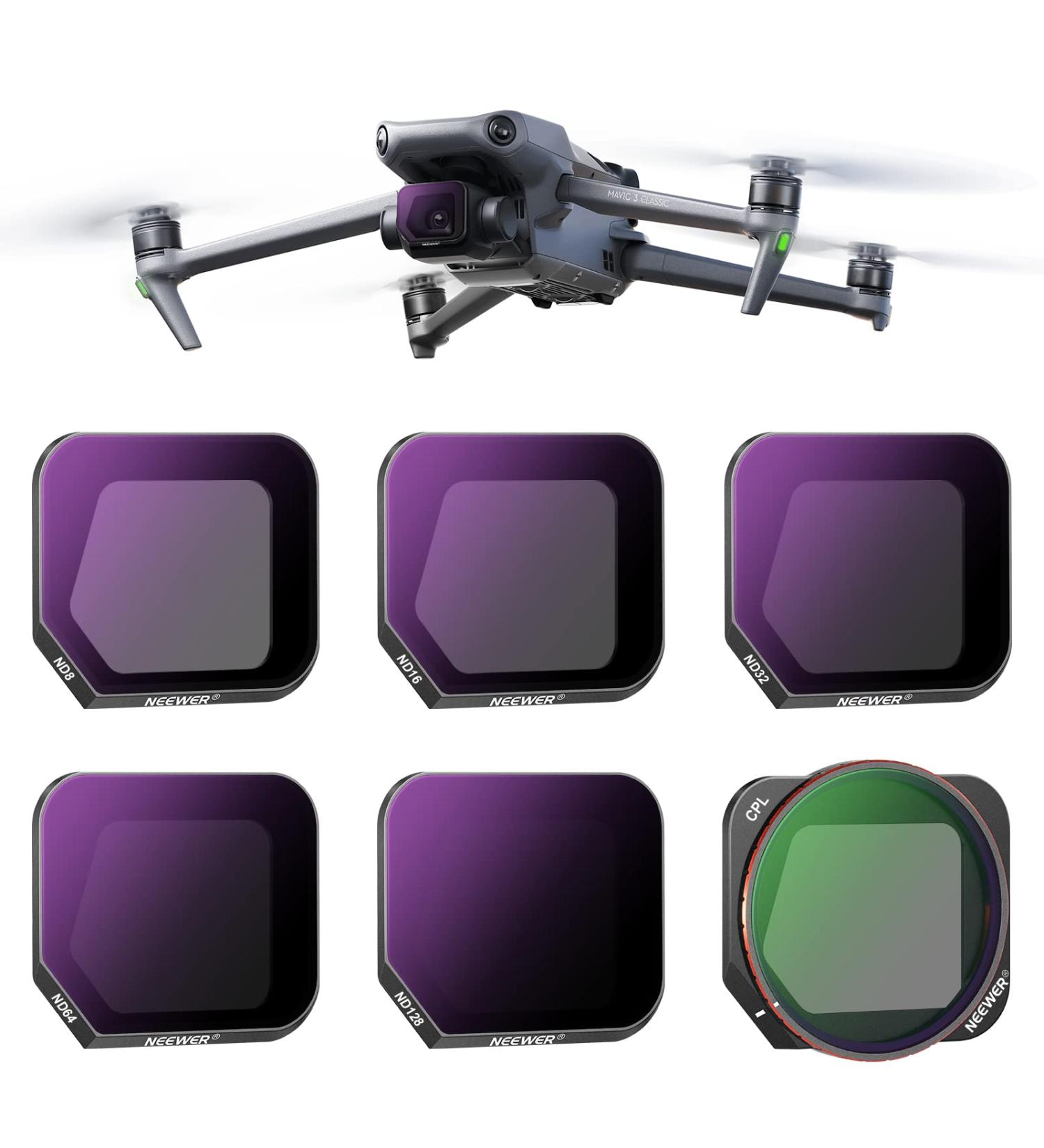 NEEWER 6 Pack ND/CPL Filter Set for DJI Mavic 3 - ND8/16/32