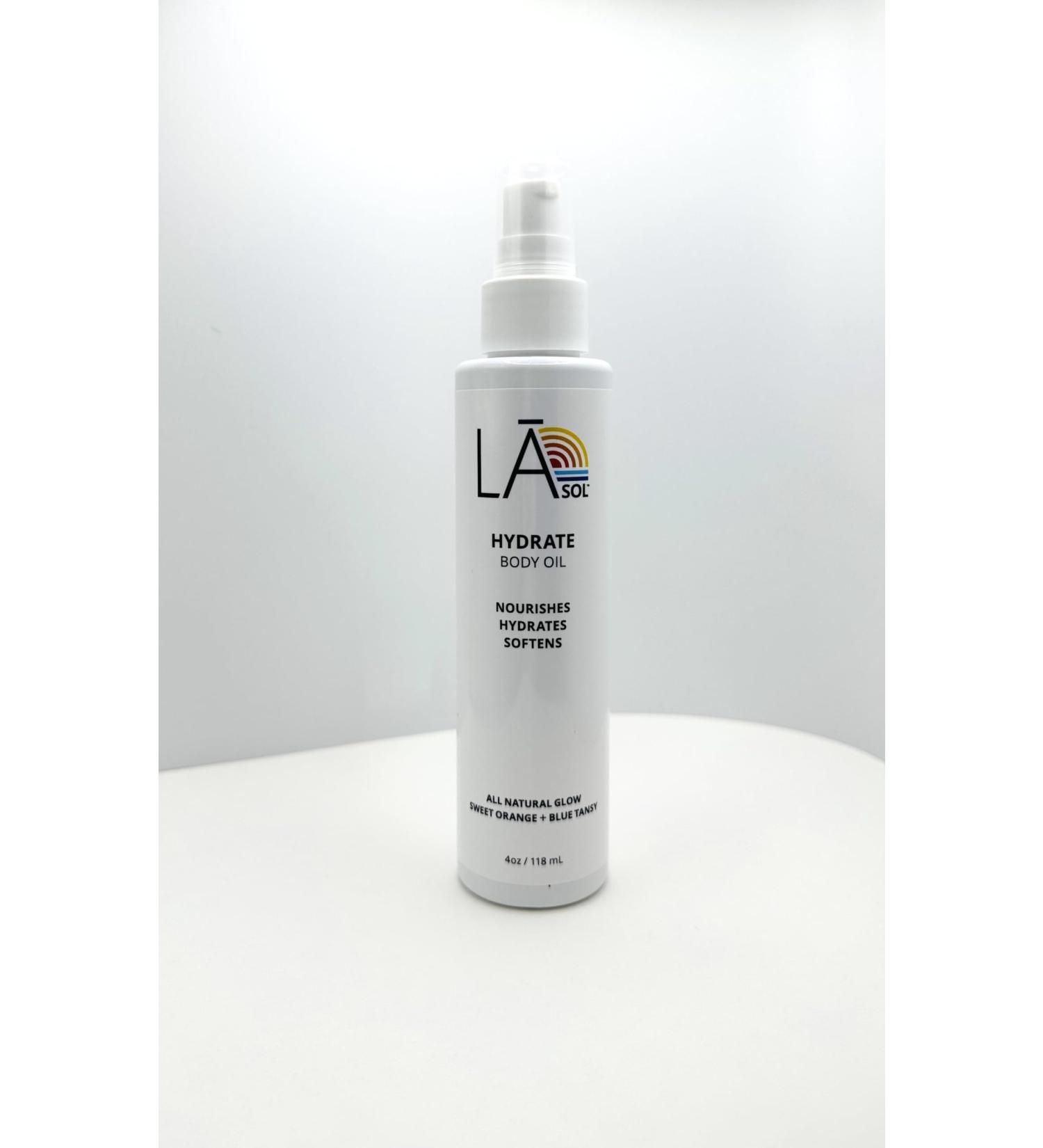 L SOL HYDRATE Hair and Body Oil Anti-Frizz Hair + Skin Moisturizing Oil for Non-Greasy Shine. Fast Absorbing Skin Moisturizing Oil (4 oz)