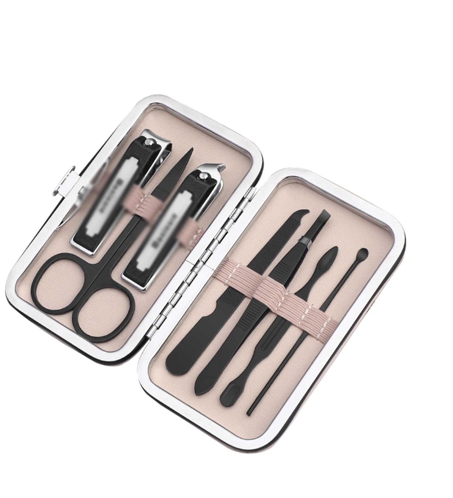 Nail Clippers Set Manicure Set Sharp and Durable Fingernail Clipper with Nail File Manicure Tools for Men Women (Color : Black A) - Buy Online on GoSupps.com