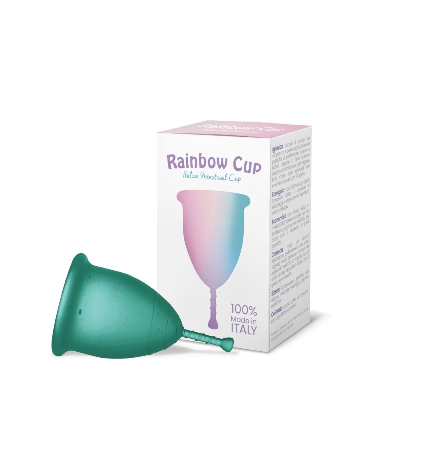 Buy Rainbowcup Menstrual Cup - Made in Italy | Medical Silicone | Size 1 Emerald - Eco-Friendly & Comfortable - Buy Online on GoSupps.com
