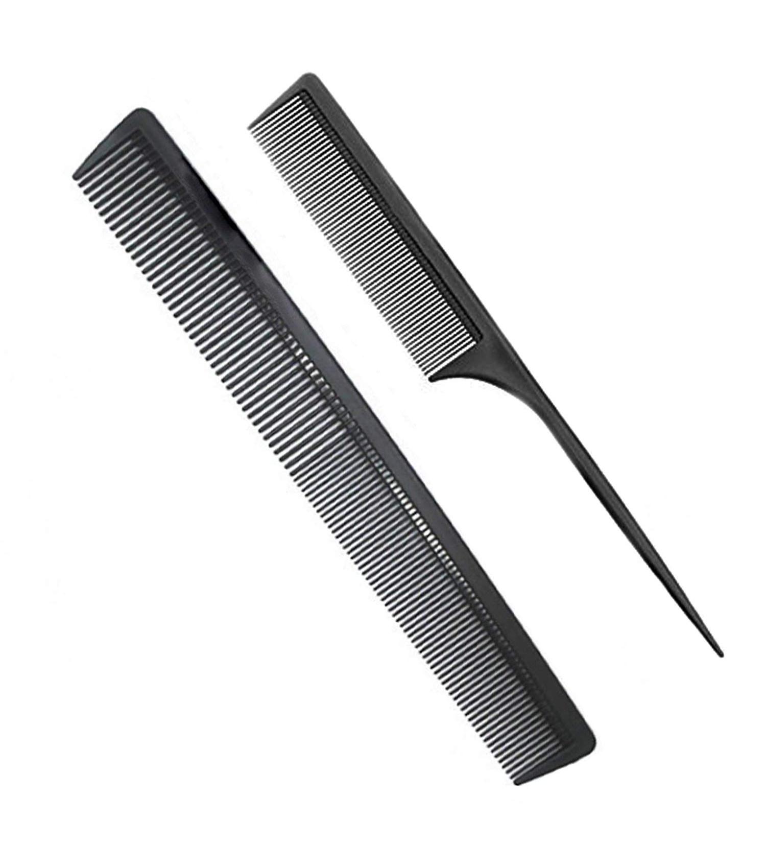 Professional Teasing Comb - Fine and Wide Tooth Hair Barber Comb - Carbon Fiber Styling Comb for All Hair Types - Buy Online on GoSupps.com