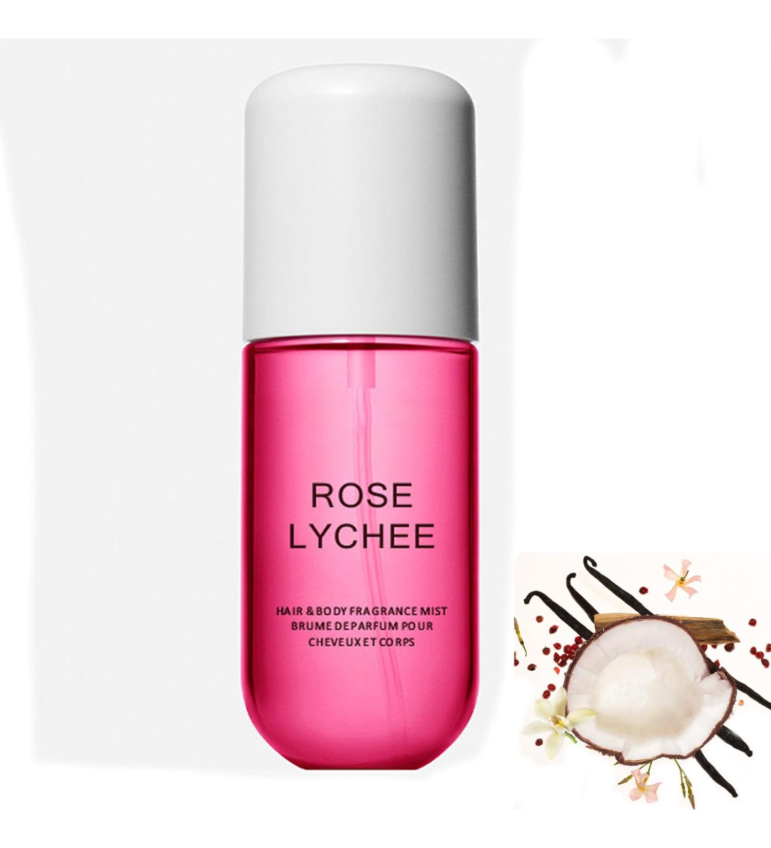 Vanilla Skin Perfume - Vanilla Coconut Perfume - Vanilla - Body & Hair Fragrance Mist for Women & Men Fragrance (ROSE LYCHEE) - Buy Online on GoSupps.com