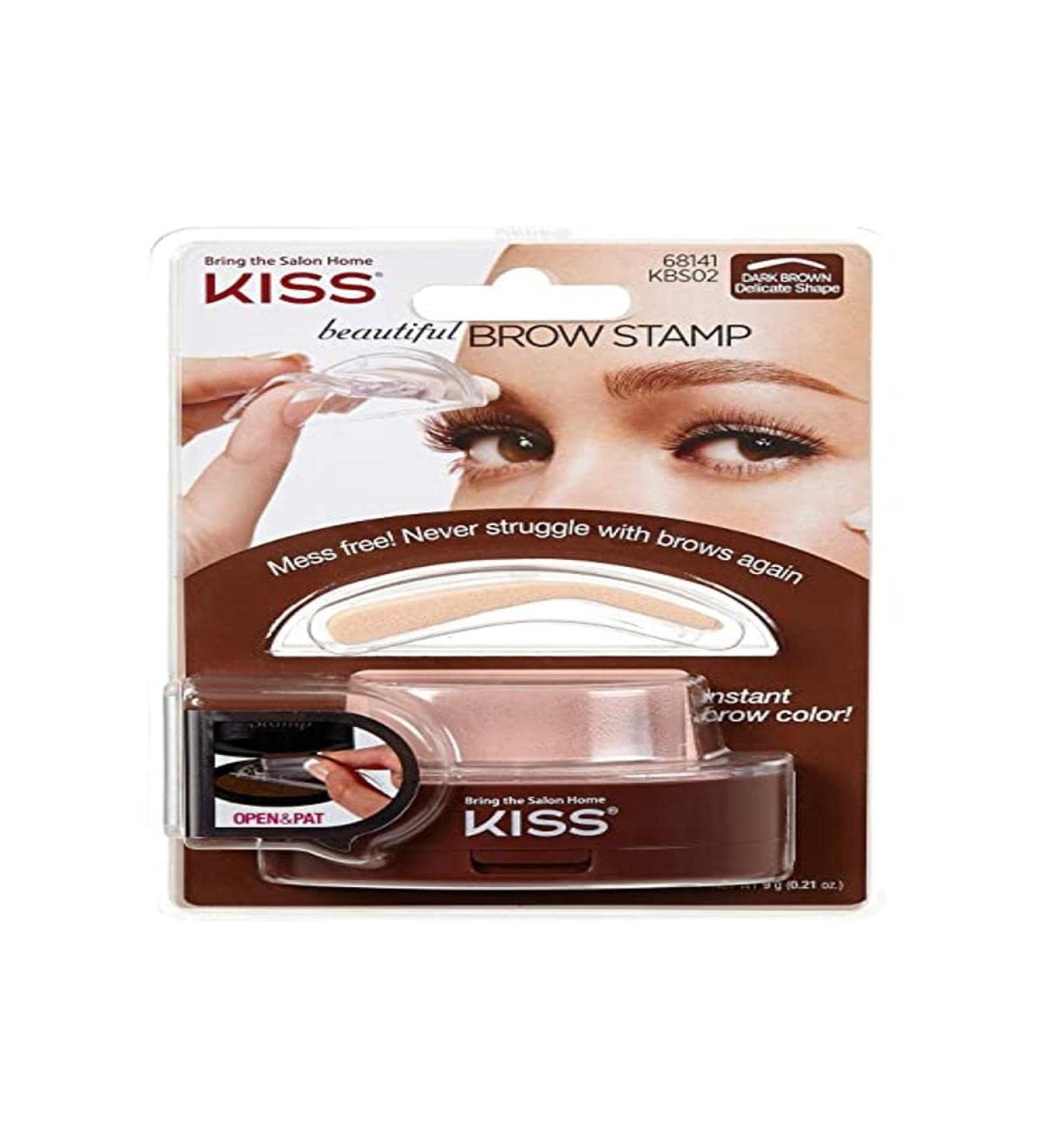 Kiss Brow Stamp Kit Dark Brown