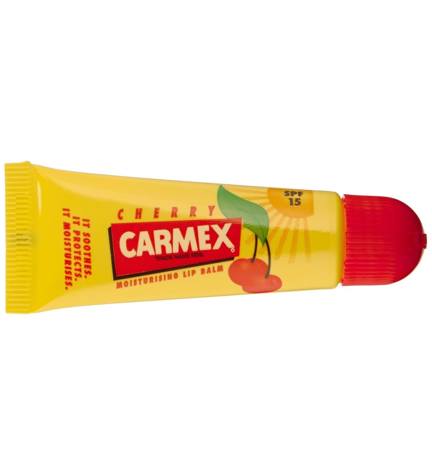 Carmex Cherry Lip Balm Tube - Pack of 12 (12 x 10 g) | Hydrating Soothing & International Shipping Available - Buy Online on GoSupps.com